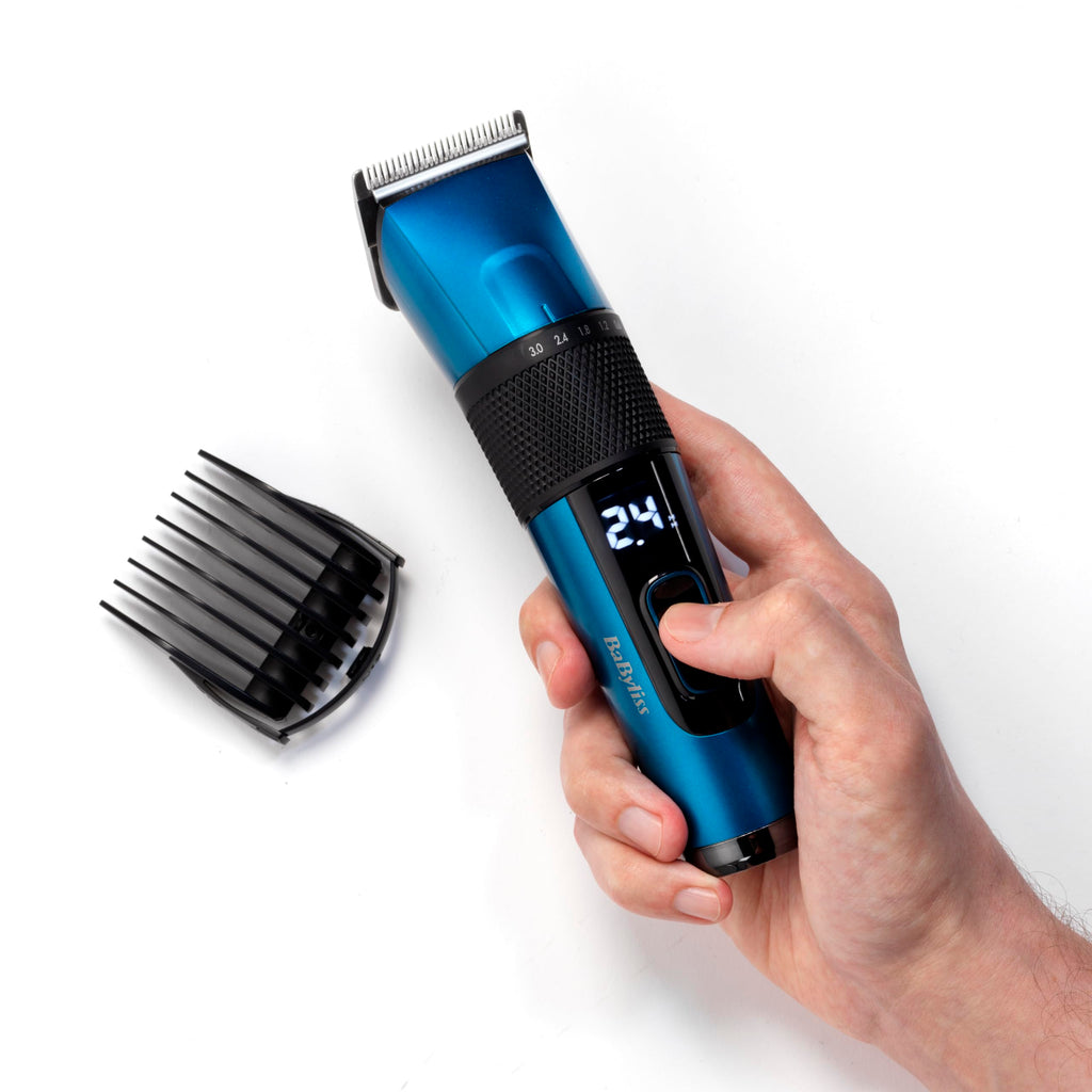 BaByliss Japanese Steel Hårklippare - Litiumbatteri, 160-Minuters Drift, 3-Timmar Fulladdning, Inkluderar Hårt Förvaringsfodral, Svart, E990E