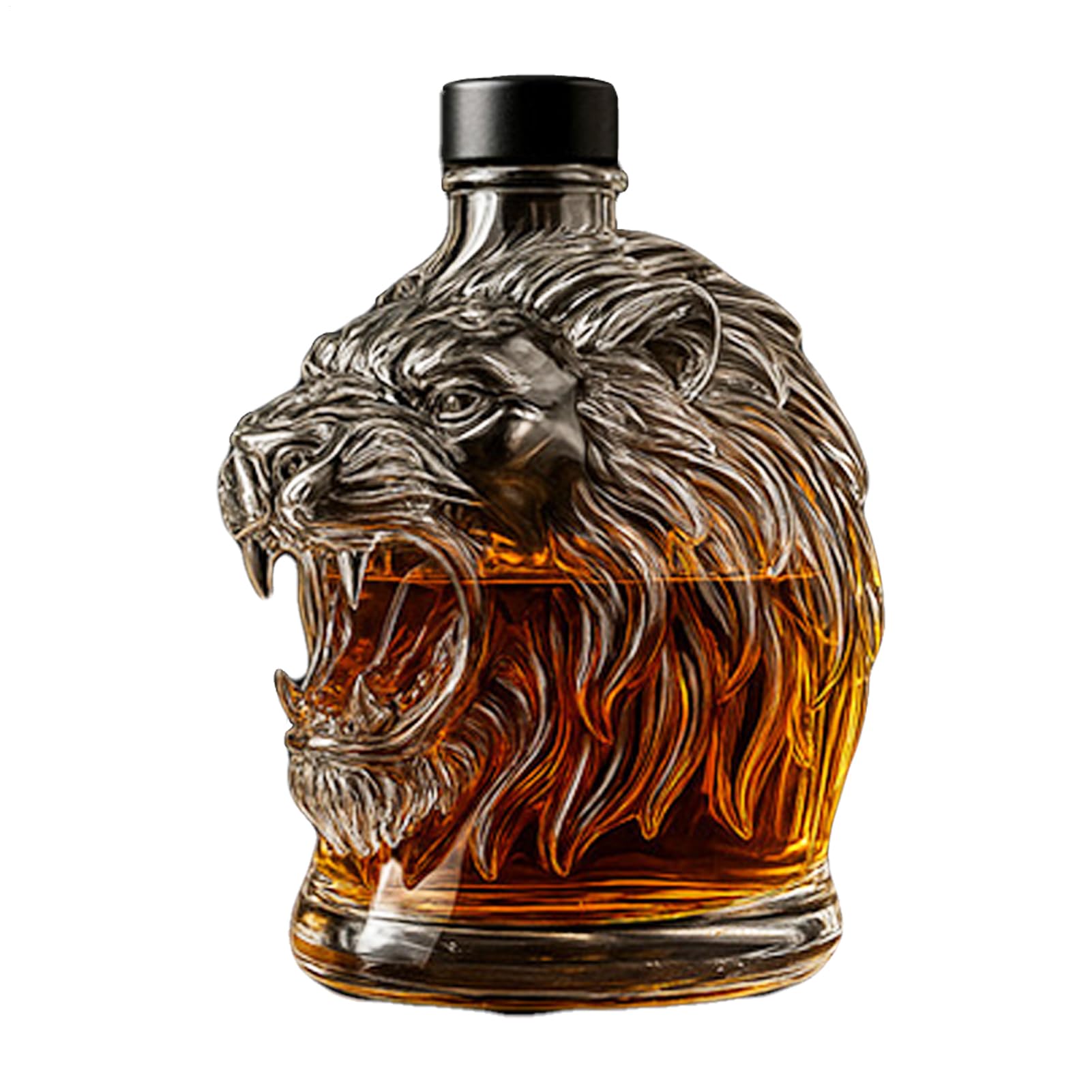 Whiskey Decanter - Wine Decanter - Wine Container - Glass Whiskey Alcohol Decanters Bottle - Liquor Dispenser Decanters Bottle | Animal Profile Liquor Container For Men Father Husband Dad