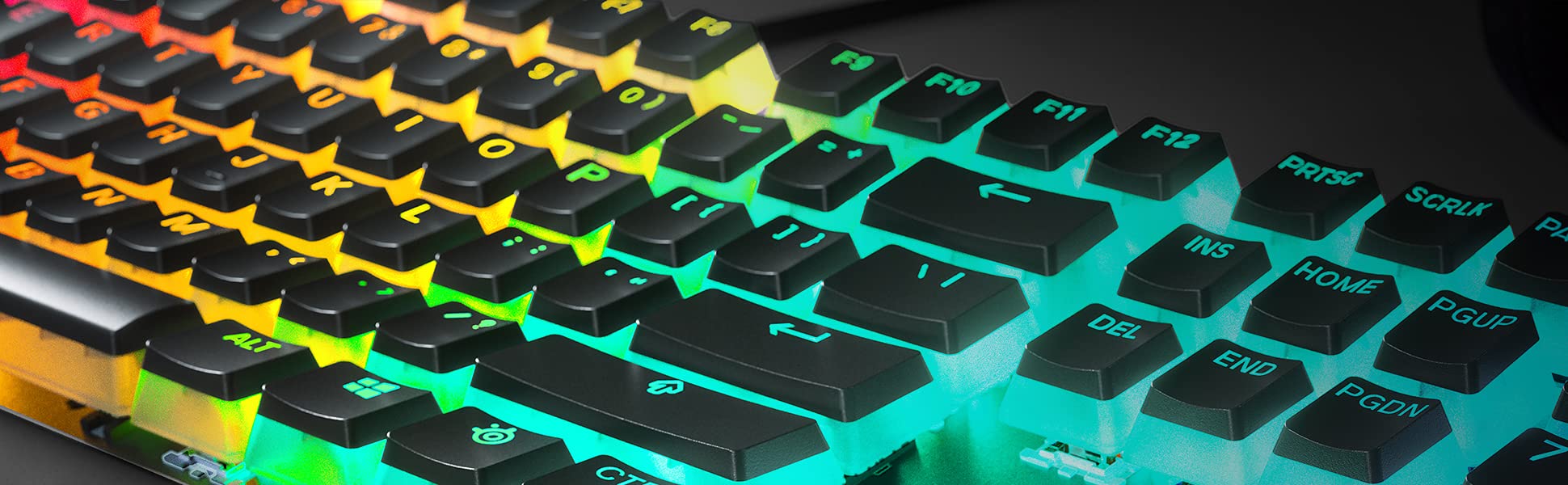 SteelSeries PrismCaps – Double Shot Pudding-style Keycaps – hållbar PBT-termoplast – kompatibel med de flesta mekaniska tangentbord – MX-stammar – svart (US Layout