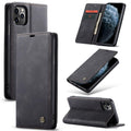 Skal för iPhone 11 Pro Max, premium PU-läder flip Läder Vikbart Skyddande Fodral Plånbok [Hölster med klaff, Magnetisk, kortfack] Wallet Leather Case Cover för iPhone 11 Pro Max, Svart