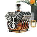Decanters for Alcohol, Whisky Decanter, V8 Motorer Formar Alkohol Decanter Bottle, Vin Dispenser Home Bar Decoration for Kitchen Restaurant vardagsrum