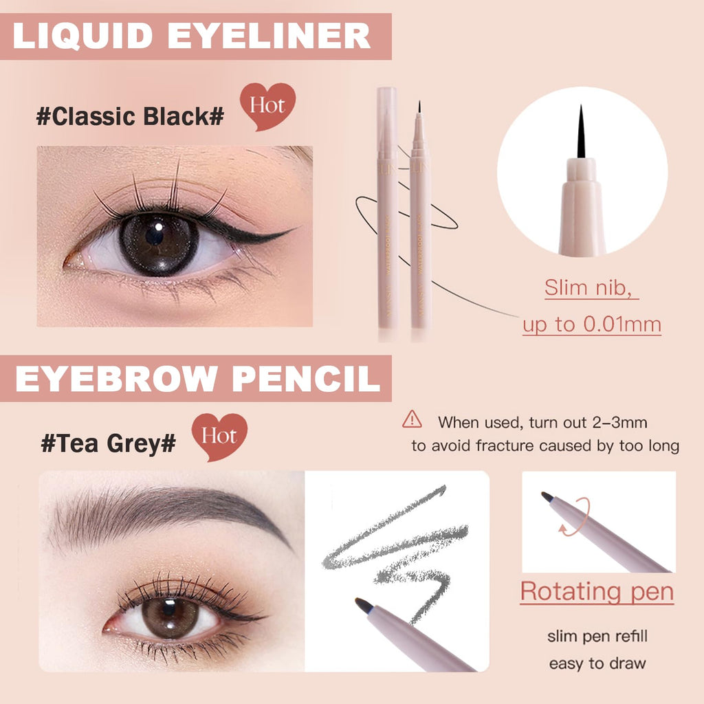 EONFAVE All In 1 Makeup-set, 11 stycken, makeup presentset, läppglans, rouge, ögonskuggspalett, ögonbrynspenna, Eyeliner, BB Cream, silkeslen, för perfekta gåvor, flerfärgad, unisex
