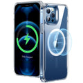 ESR Skal för iPhone 12/iPhone 12 Pro, Magnetiskt MagSafe-kompatibelt hölje, HD Clear Hybrid Case med HaloLock, Förstärkt Fallskydd, Reptålig Ryggstöd,Transparent