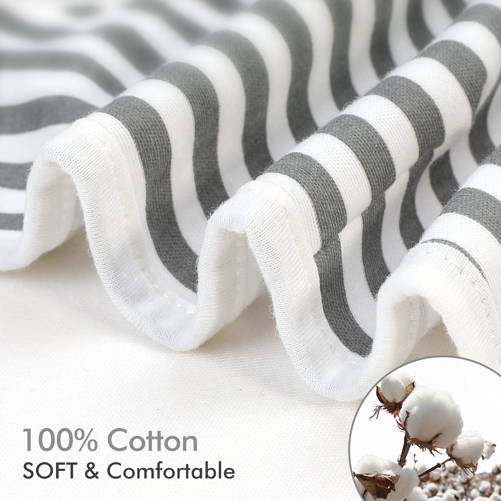 GLLQUEN BABY Filt för inlindning, för bebisar på 0–3 månader, sovsäck för småbarn, unisex, set med 3 lindor, 100 % ekologisk bomull (ny grå)