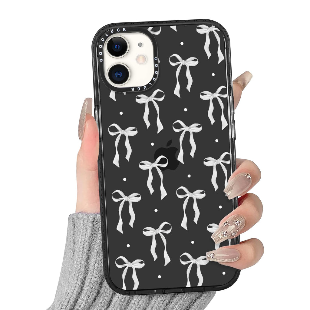 Yirlbey Genomskinligt fodral för iPhone 12/iPhone 12 Pro 6,1 tum, Aesthetic Butterfly mönster mönster för kvinnor, silikonskal TPU ram flexibel och skyddande PC-baksida iPhone 12 fodral, rosa