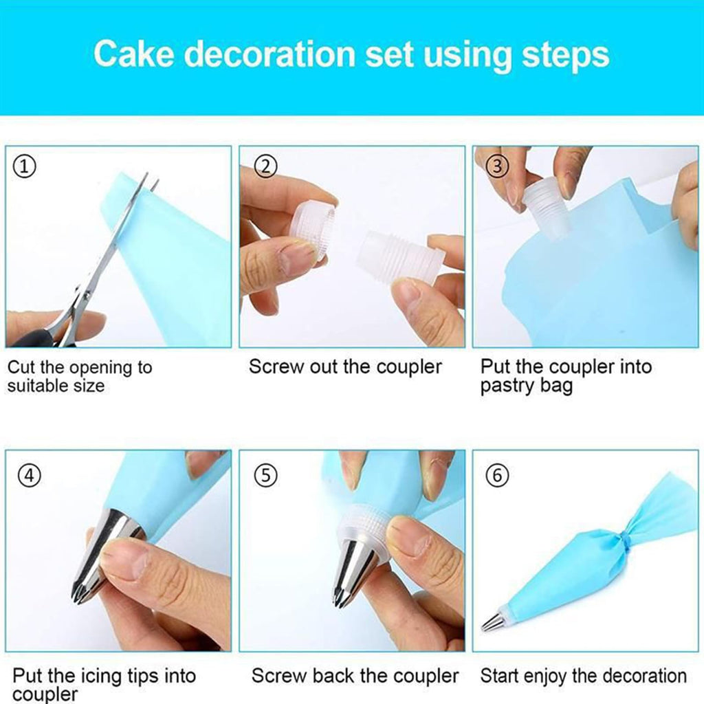 Piping Bags Set, 34 Piece Tips, Reusable Frosting Supplies with Durable Design, Baking Accessories for Desserts, Kitchen Essentials, Set for Candy Pastry Pie Cupcake Cookie