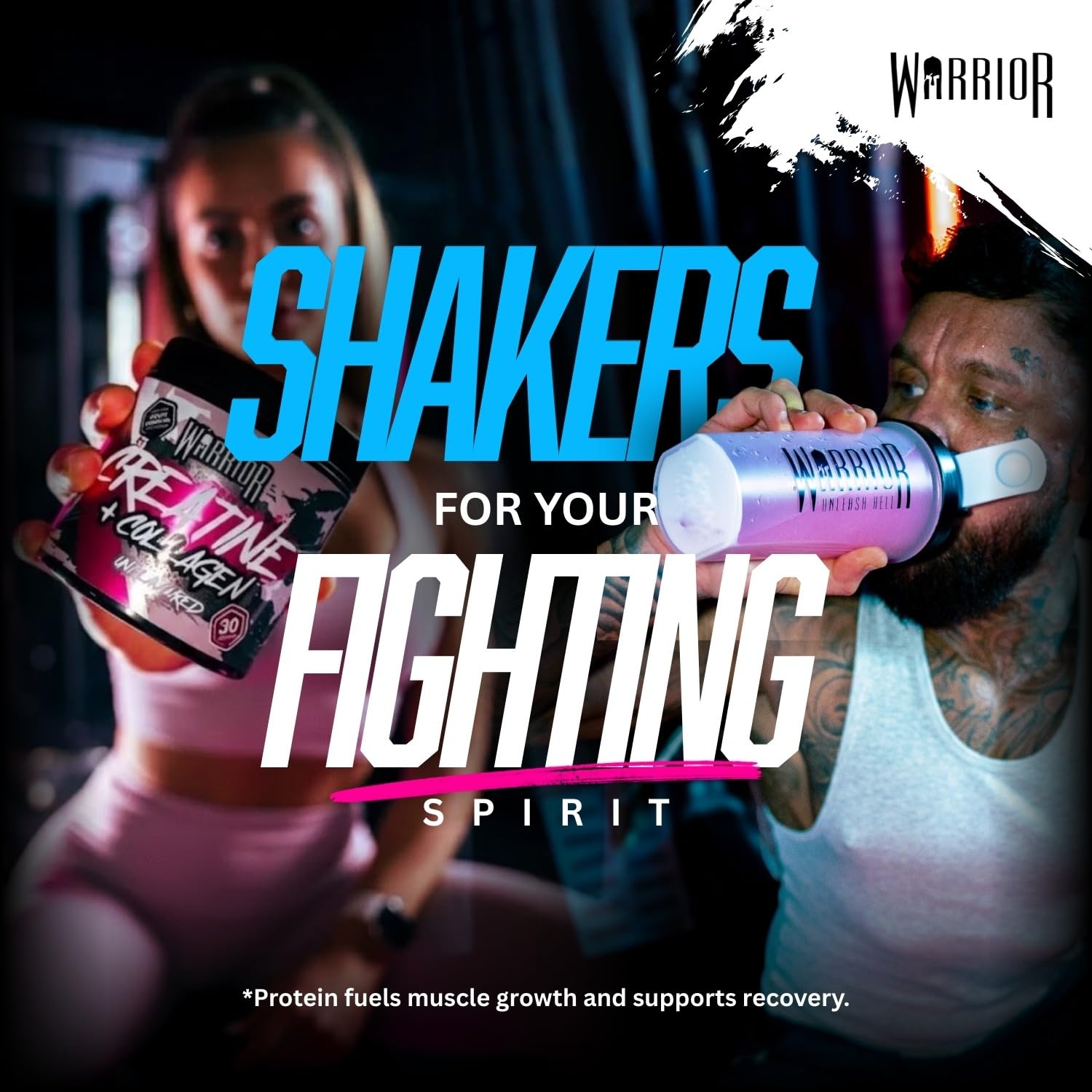 Warrior Protein Shaker-flaska, inkluderar Wire Mixball-mixer – 600 ml – perfekt för att blanda pulvershakes, klar, BPA-fri, diskmaskinssäker