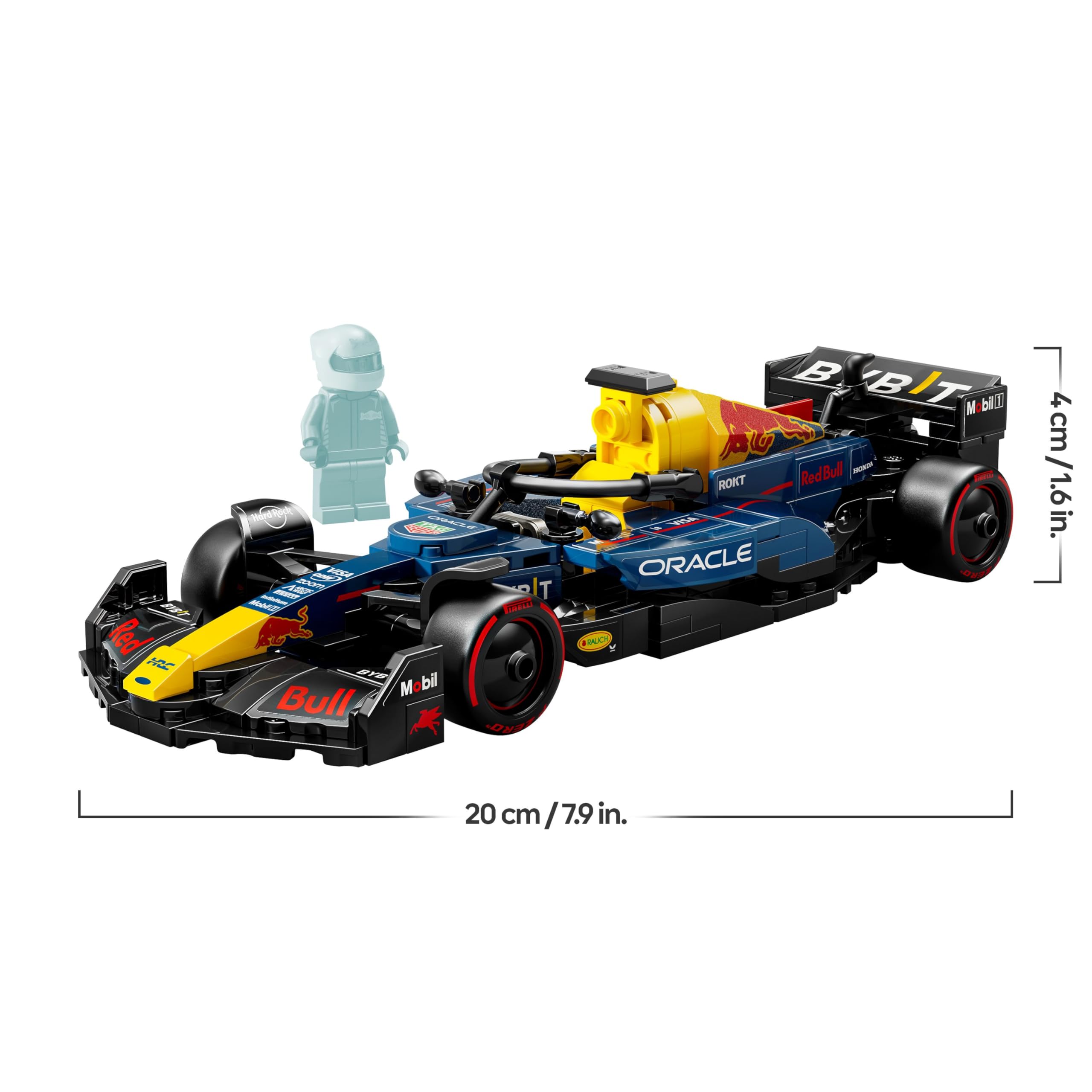 LEGO Speed Champions Oracle Red Bull Racing RB20 F1 racerbil, Byggsats för vuxna med 1 minifigur, Byggbar modell och present med Formel 1-tema att samla på 77243
