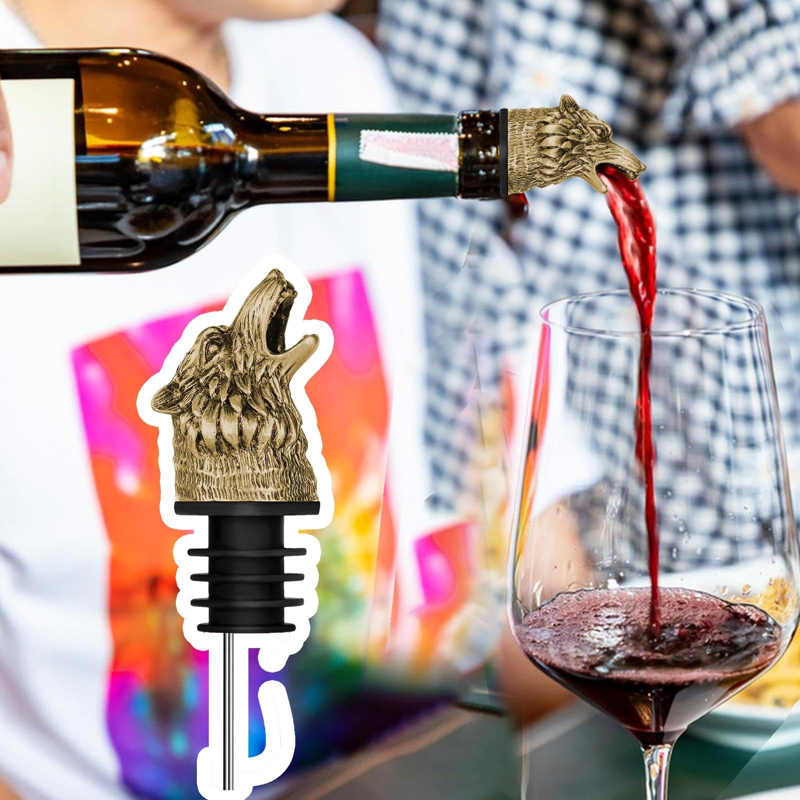 Liquor Pour Pip gåva - 60 ml Animal Wine Aerator Pourer, Creative Alcohol Diffuser Stopper, rostfritt stål Spirpip, unikt flasktopperstillbehör | Dekorativa nyheter nyheter män