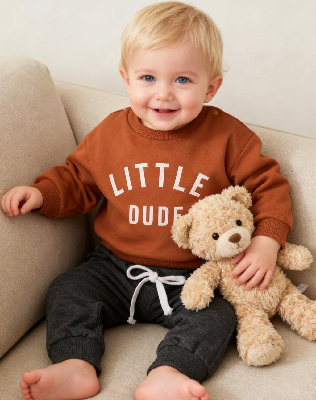 Baby Boy kläder set småbarn kläder set brev tryck tröja tröja byxor kläder baby träningsoverall långärmad T-shirt och byxor små barn