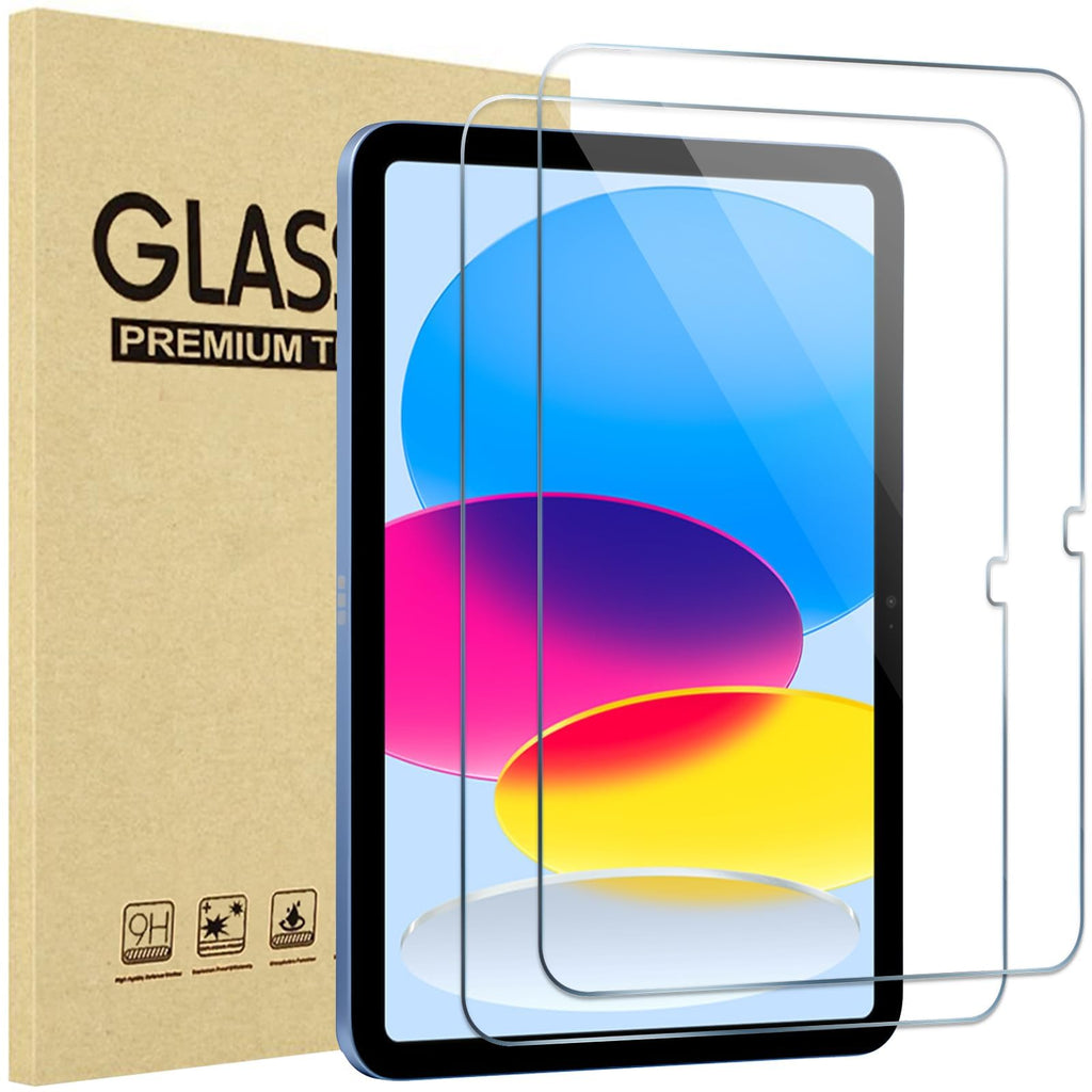 2 st skärmskydd för iPad 10:e generationen 10,9 tum 2022, 9H härdat glas för iPad 10. Skärmskyddsfilm, transparent