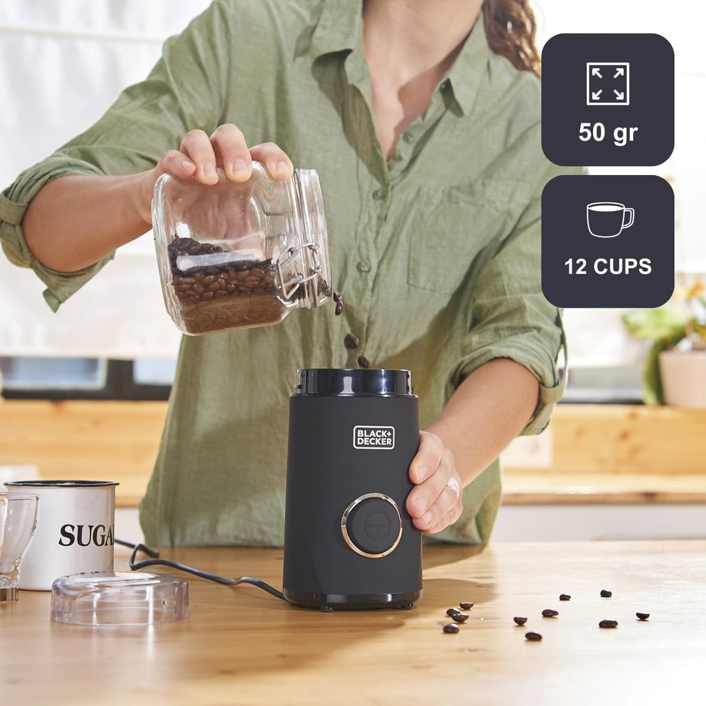 Black+Decker BXCG150E ES9080010B Kaffekvarn, Svart, En Storlek