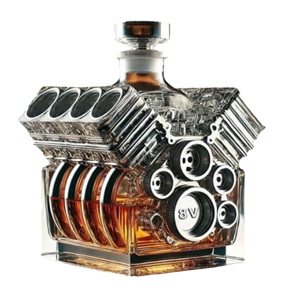 Decanters for Alcohol, Whisky Decanter, V8 Motorer Formar Alkohol Decanter Bottle, Vin Dispenser Home Bar Decoration for Kitchen Restaurant vardagsrum