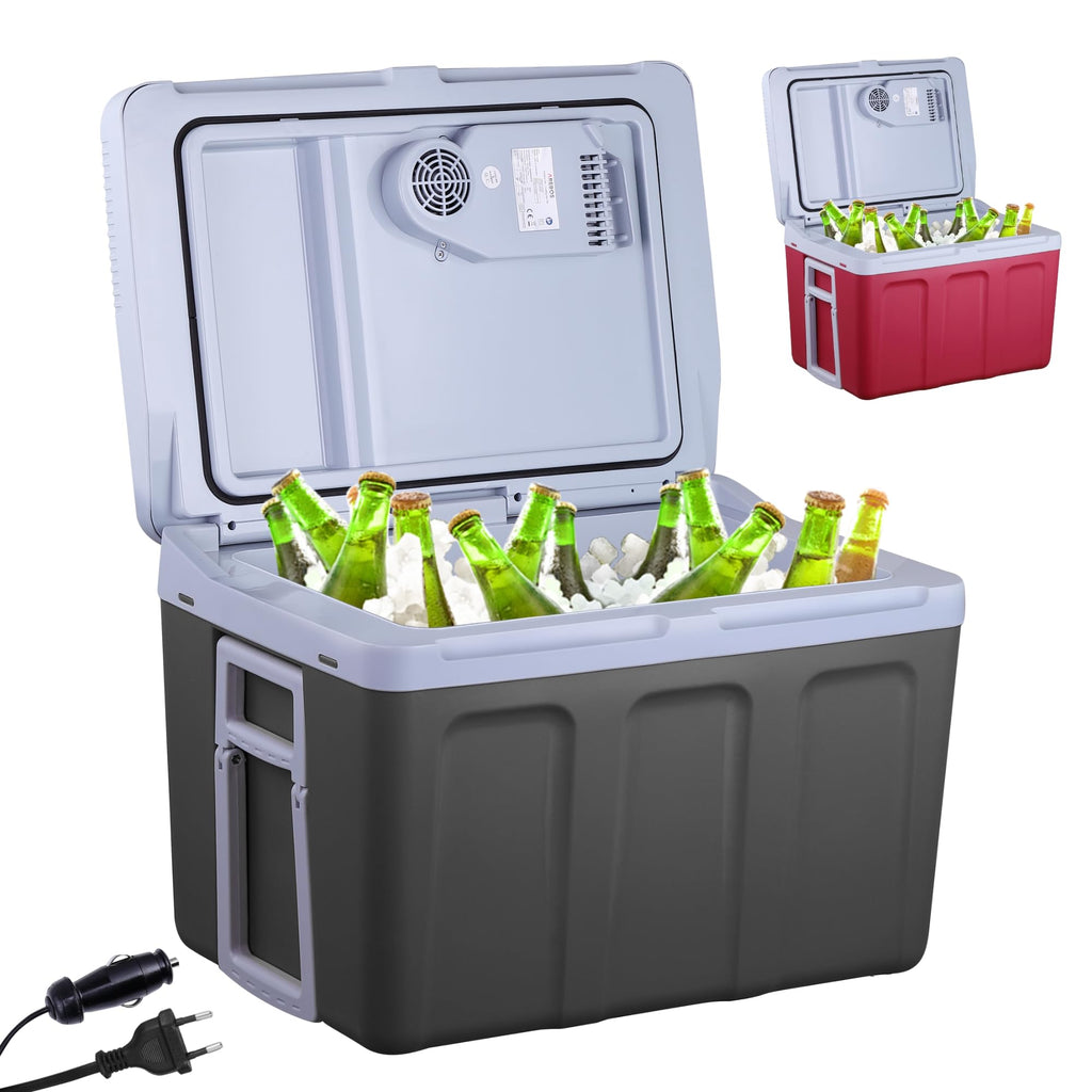 Arebos 40 liters kylbox | för kylning och varmhållning | minikylskåp | mobilt kylskåp med ECO-läge | 12/230 V för bil & uttag | elektrisk kylbox | kylväska | isolerad väska | antracit [energiklass E]