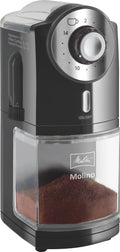 Melitta Molino elektrisk kaffekvarn 1019-02: smidig och användarvänlig kaffekvarn som ger ett perfekt färskmalet kaffe till varje tillfälle, svart