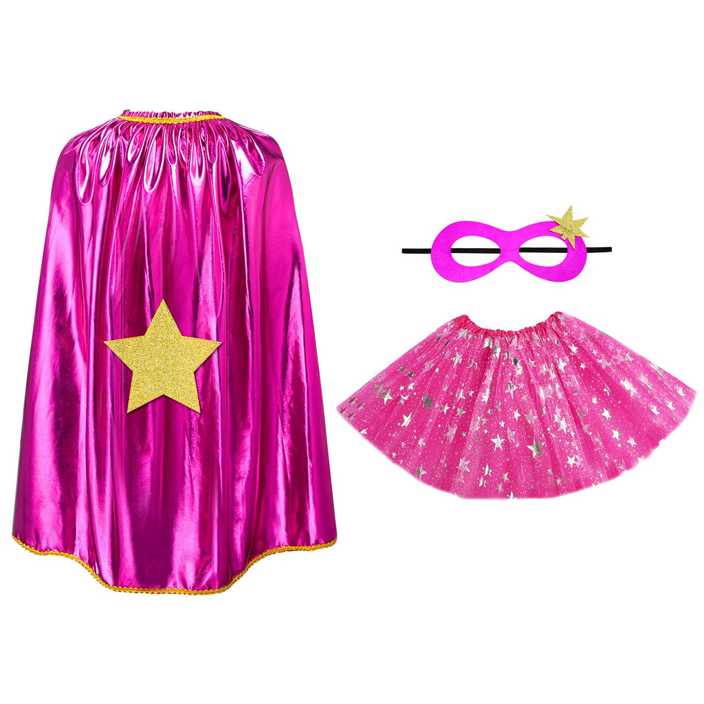 AUYAO Superhjälte cape kostym barn 2/3 st kort dubbelsidig kappa med mask halloween kostym barnkostym flicka pojke maskeraddräkt maskeradkostym karneval cosplay superhjältar cape barn