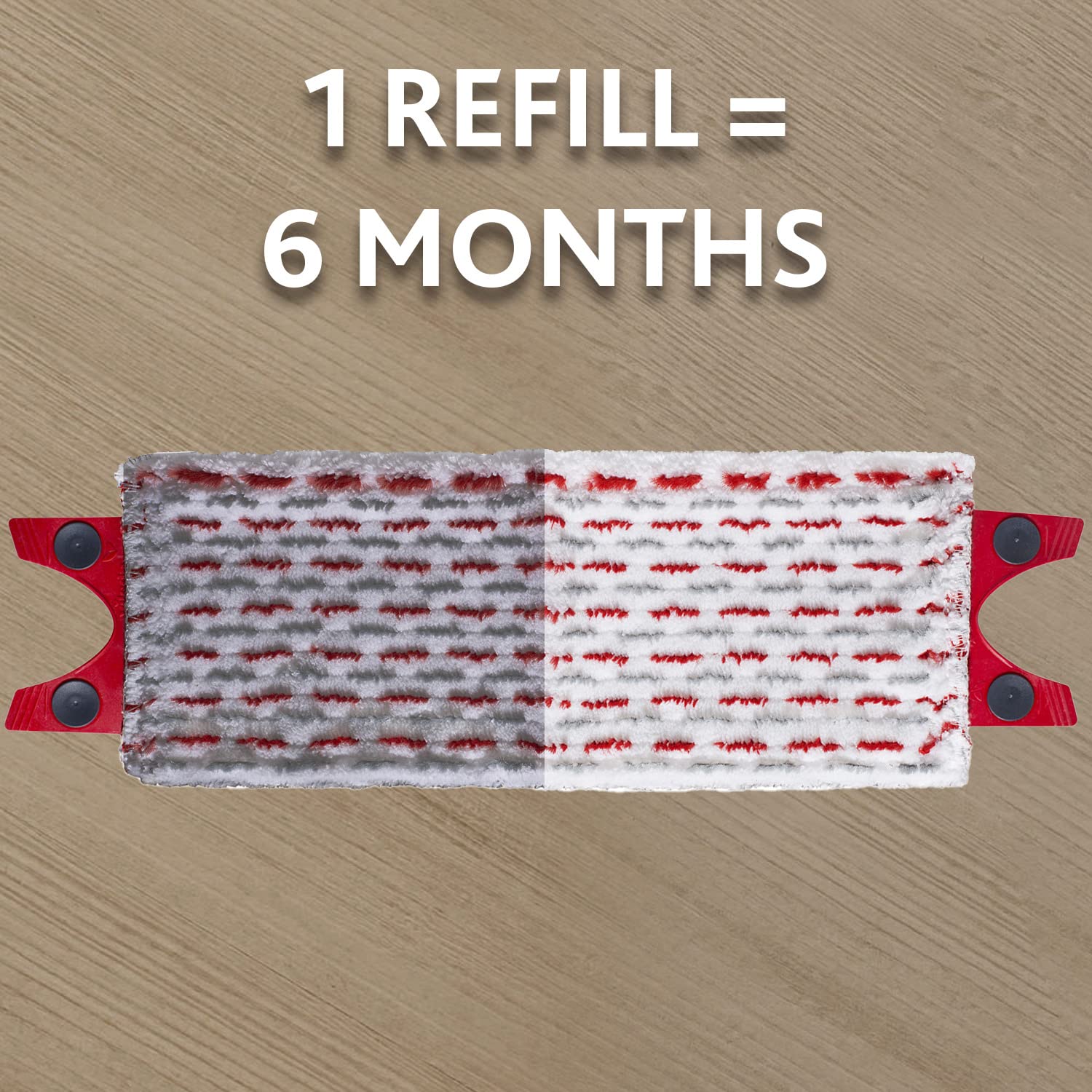 Vileda UltraMax Refill 2-i-1. 1 pack. Mikrofiber original moppdyna för flatmopp, Avlägsnar över 99 % av bakterier med endast vatten, passar alla golvtyper,