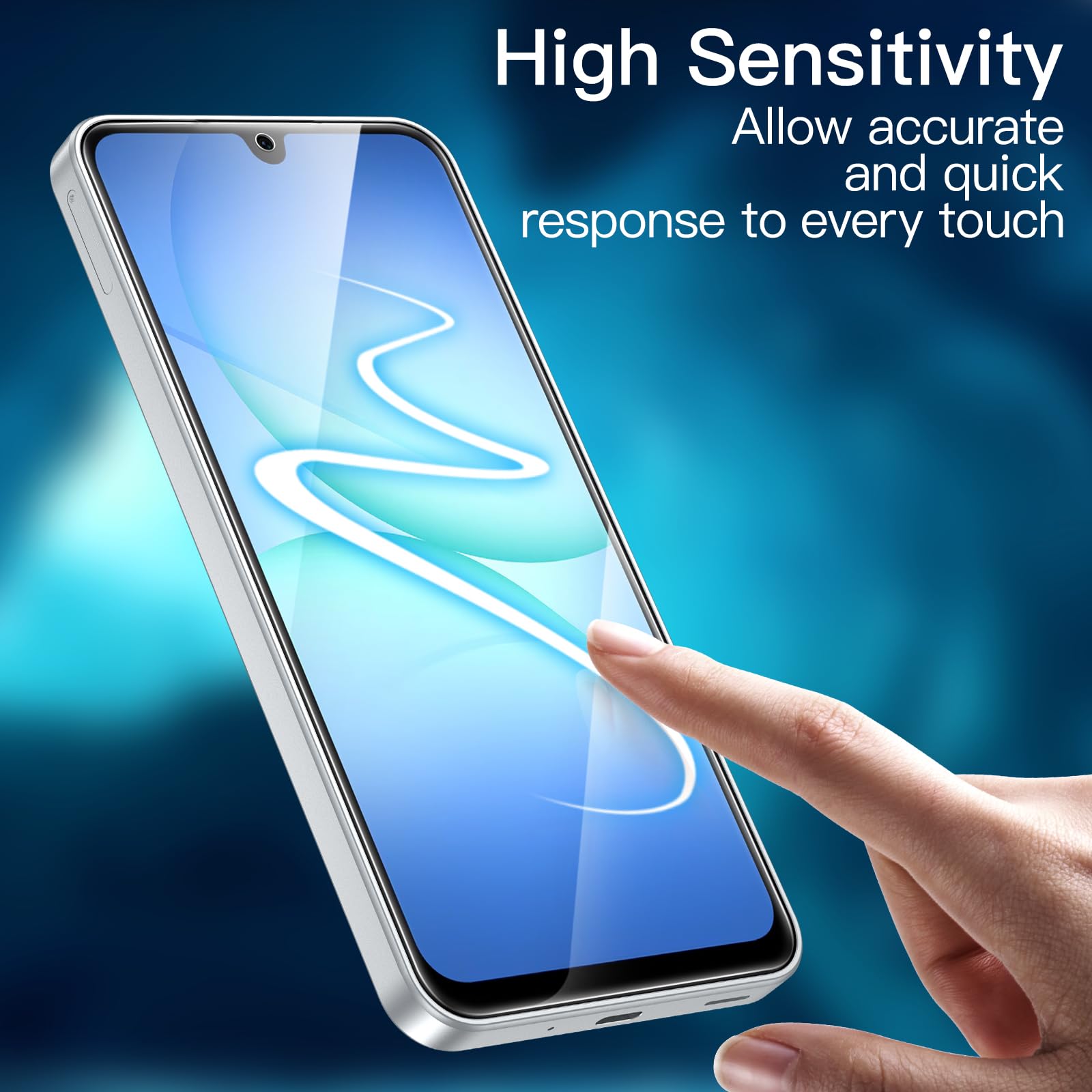 JETech Skärmskydd för Samsung Galaxy A17 5G / 4G 6,7-Tum, 9H Härdat Glasfilm, Anti-Skrapa, HD Klar, 3-Pack