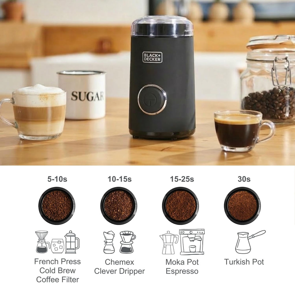 Black+Decker BXCG150E ES9080010B Kaffekvarn, Svart, En Storlek