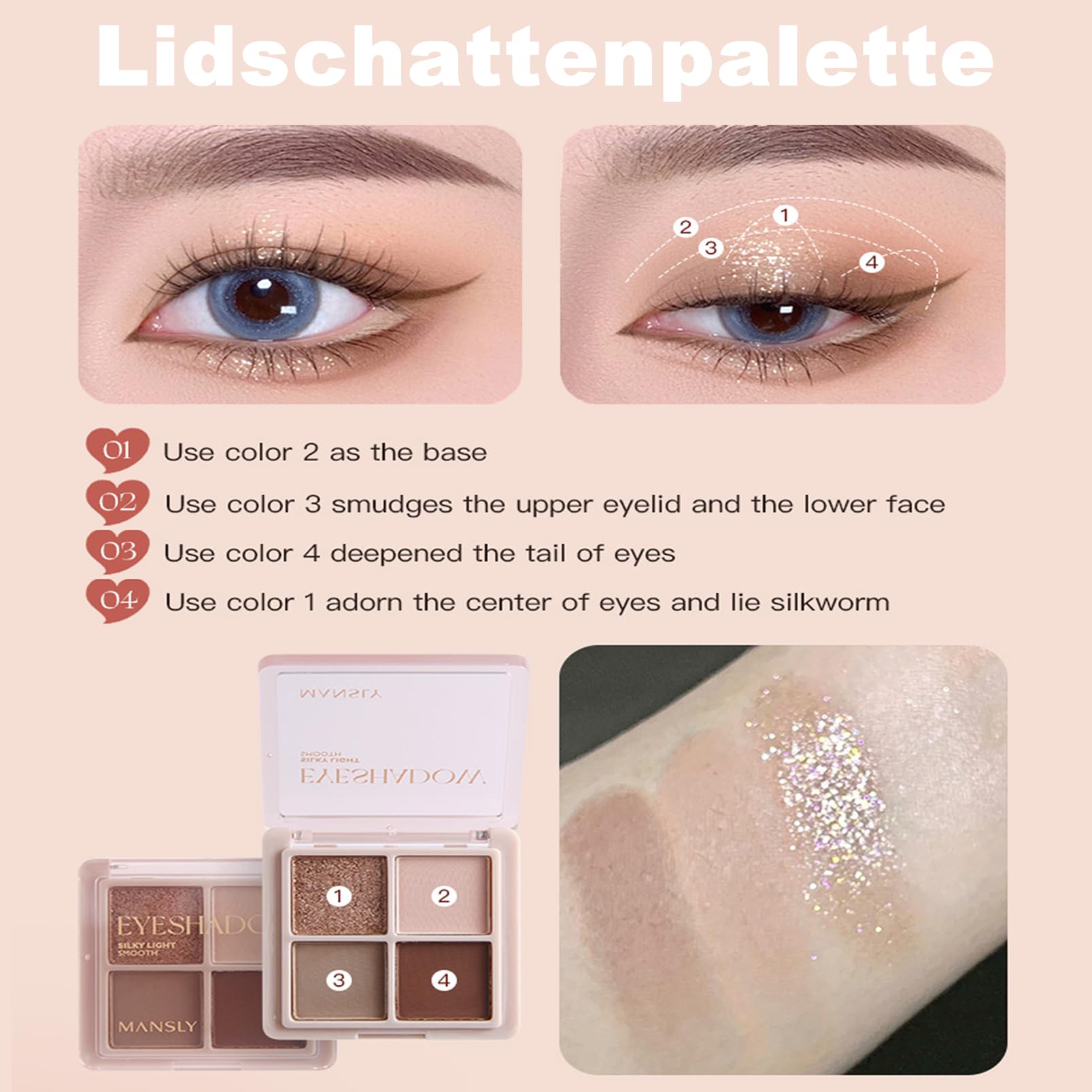 EONFAVE All In 1 Makeup-set, 11 stycken, makeup presentset, läppglans, rouge, ögonskuggspalett, ögonbrynspenna, Eyeliner, BB Cream, silkeslen, för perfekta gåvor, flerfärgad, unisex