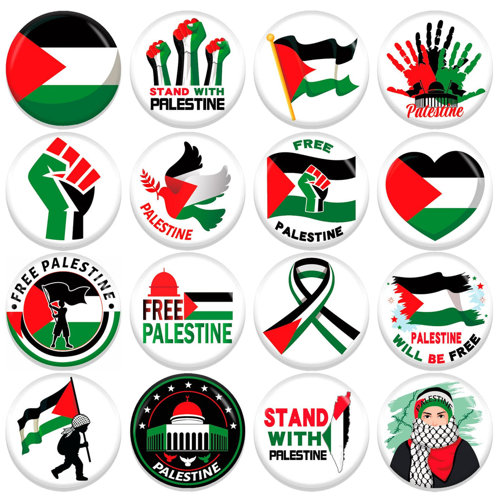 DPKOW Lest We Forget Pin Märken - Gratis Palestina Broscher, Skottland Minne Dag Pins, Scottish Burns Natt, 32 St Kostymtillbehör, Medium, Papper