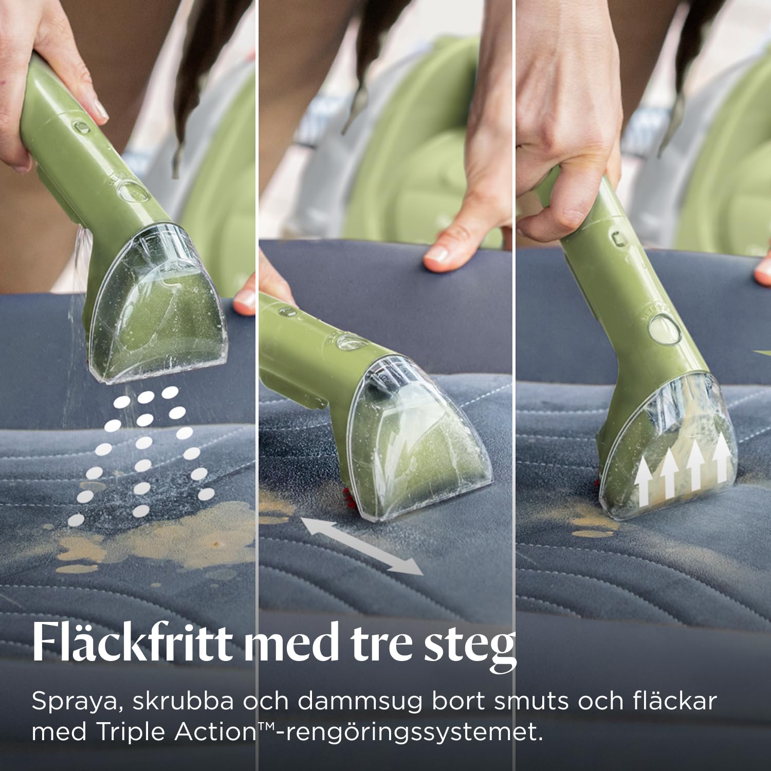 BISSELL Little Green, Dammsugare Tvätta Mattor, Mattvätt för Dagliga Fläckar och Smuts, Kraftfull Klädseltvätt, Våtdammsugare för Mattor, Bilar, Soffor, Madrasser och Mer, Kraftfull 340W Motor, 4098N