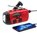 Emergency Solar Hand Crank Radio med AM, FM, NOAA Weather Alert, 1200mAh Power Bank, LED -ficklampa och Telefonladdare, Bärbar överlevnadsutrustning för Utomhuscamping