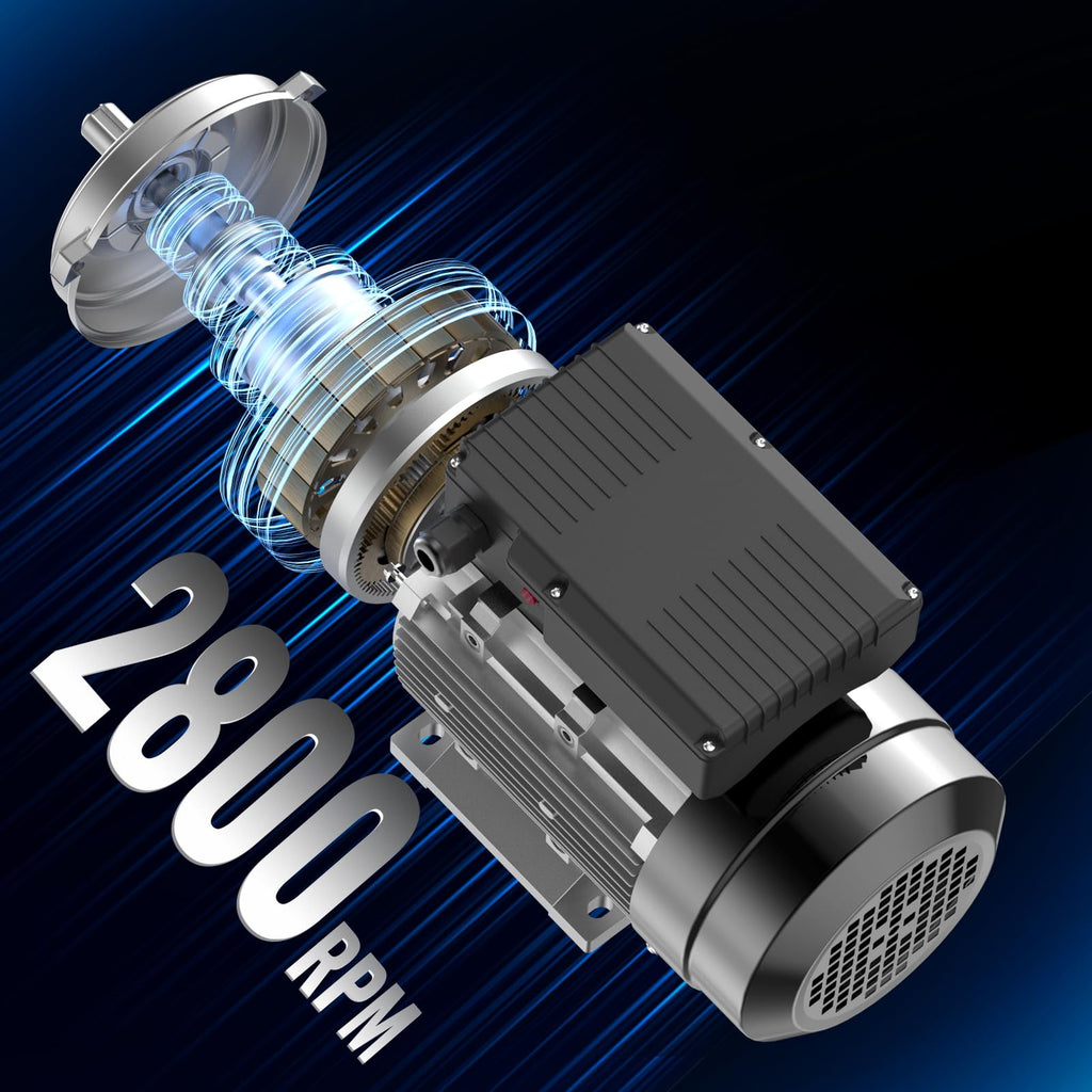 VEVOR Elmotor 2,2 kW 1-fas luftkompressormotor, 2 800 varv/min, AC 220–240 V, 13,8 A, 90L ram, B3, 24 mm kopplingsaxel, CW/CCW-rotation för jordbruksmaskiner och utrustning