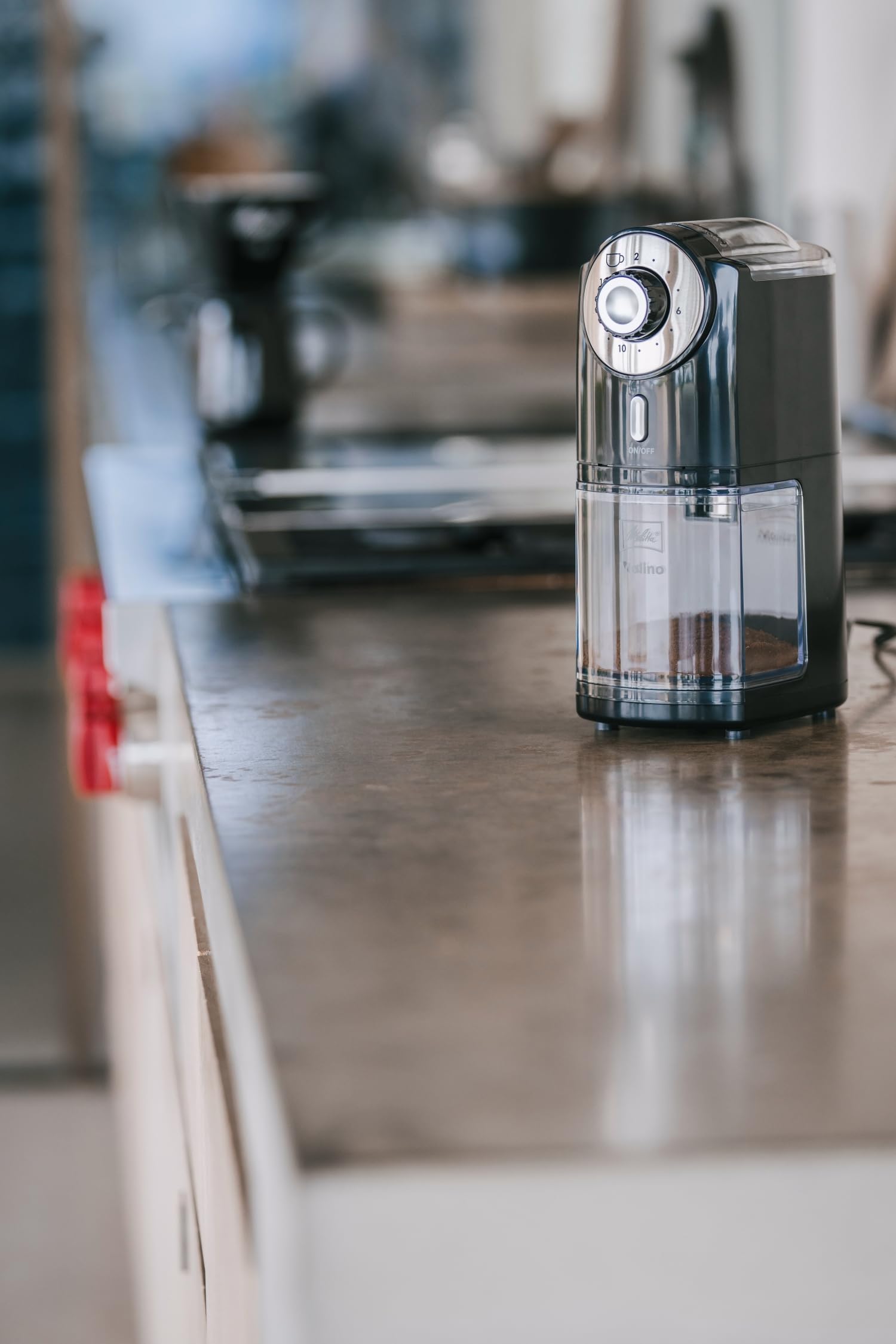 Melitta Molino elektrisk kaffekvarn 1019-02: smidig och användarvänlig kaffekvarn som ger ett perfekt färskmalet kaffe till varje tillfälle, svart