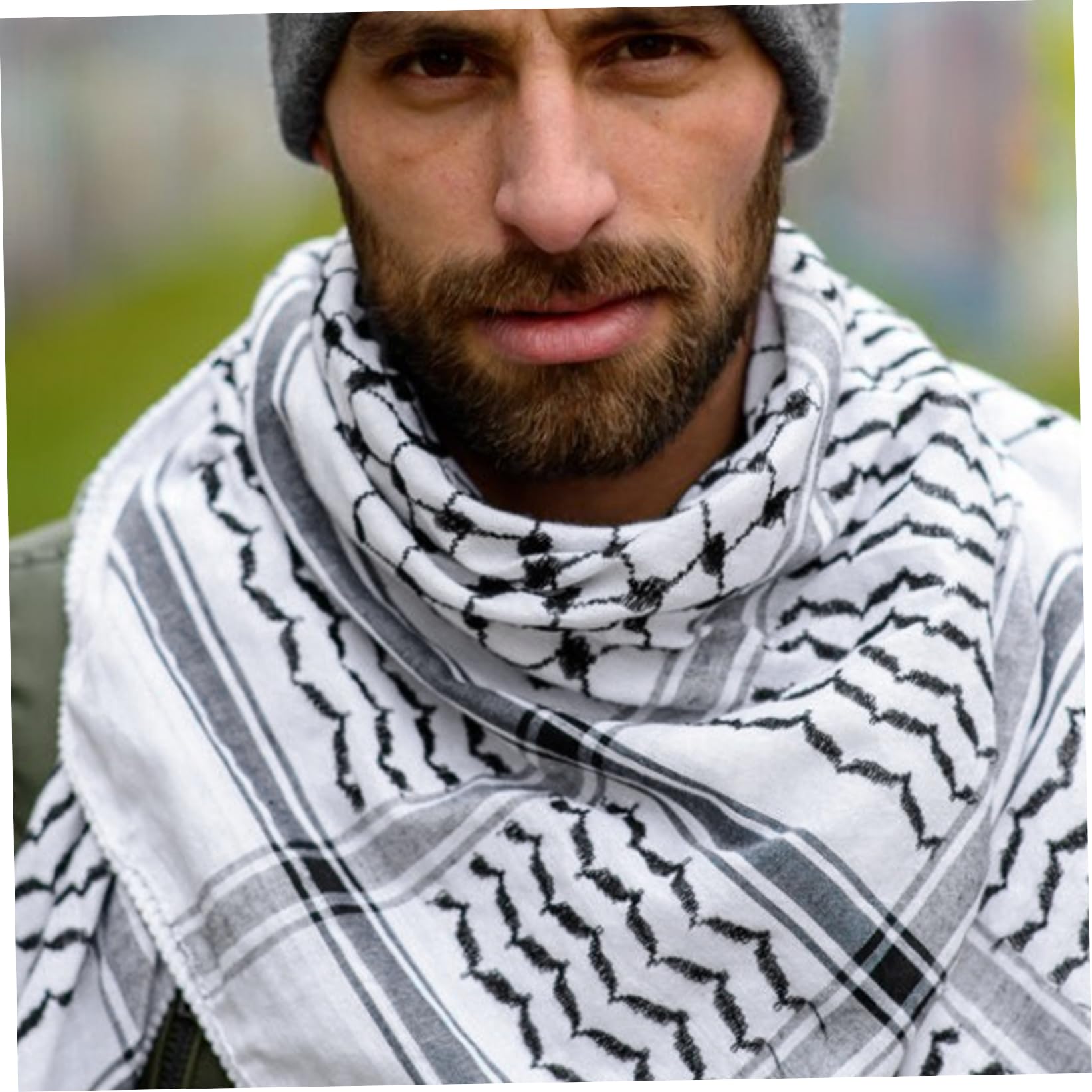 Palestina halsduk 122 x 122 cm Keffiyeh palestina autentisk palestinsk halsduk halssjal bomull Shemagh unisex arabisk huvudduk palestinsk keffiyeh med tofs.