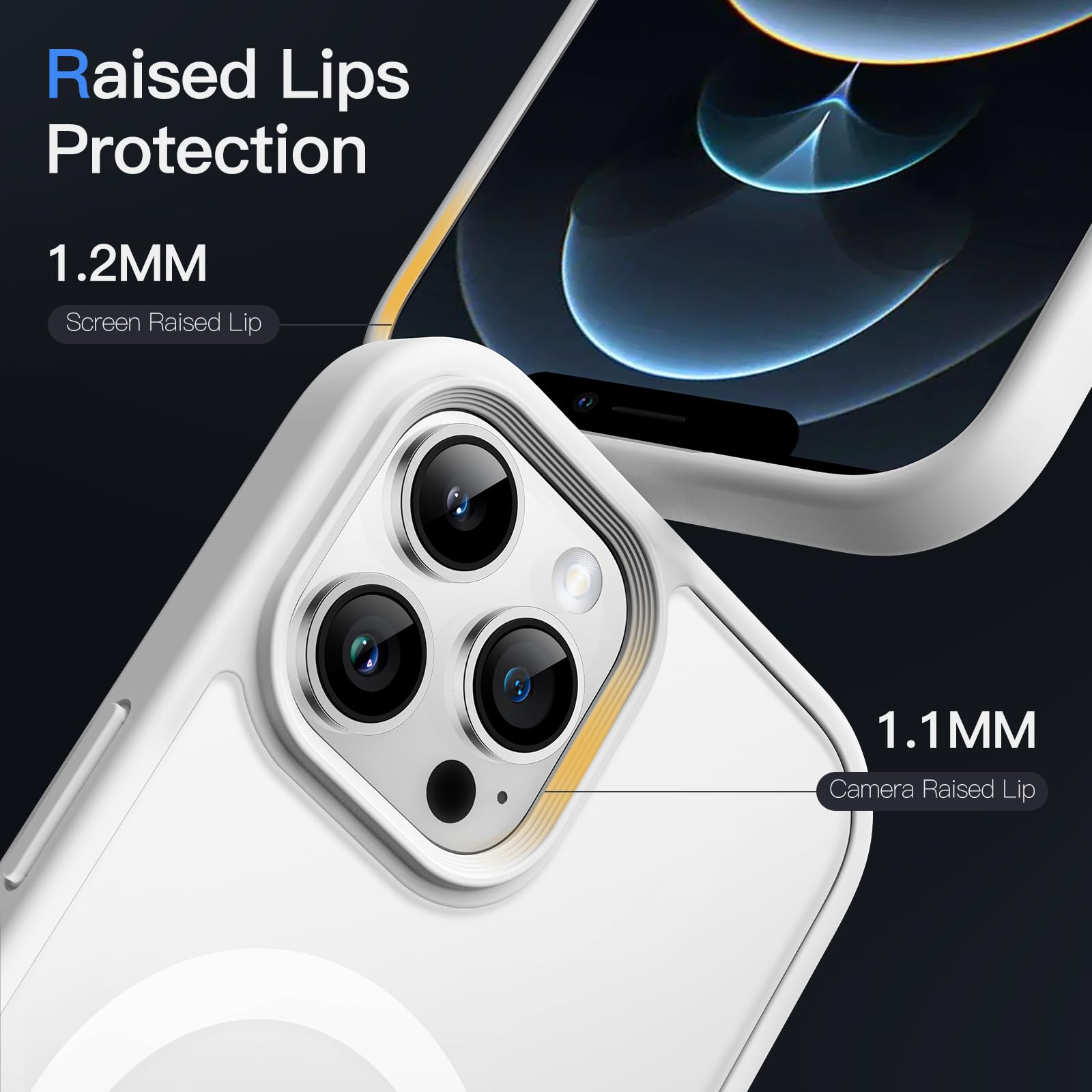 JETech Magnetisk Skal för iPhone 12 Pro Max 6,7 Tums Kompatibelt med MagSafe, Genomlysande Matte Tillbaka Smal Stötsäker Case (Grå)