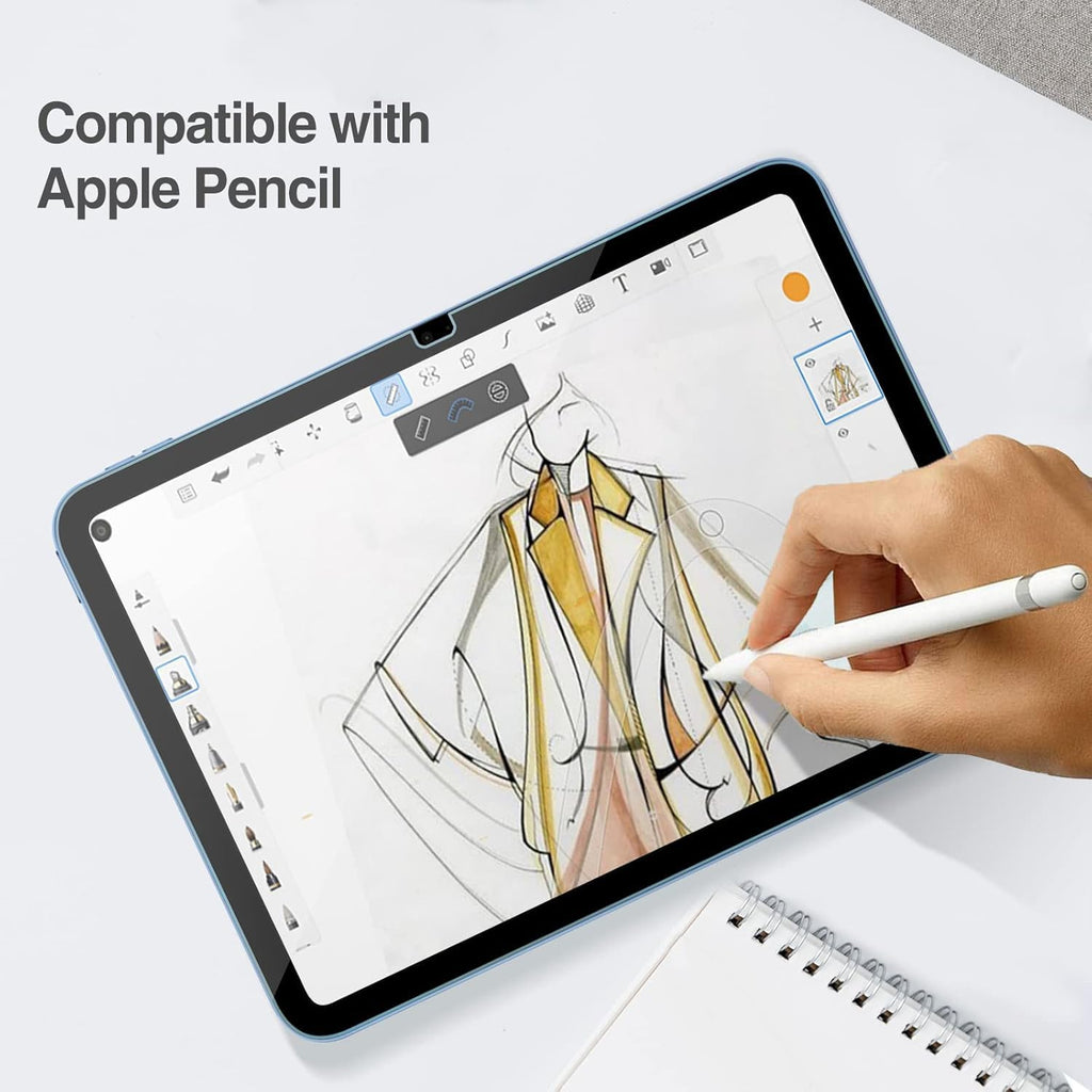 2 st skärmskydd för iPad 10:e generationen 10,9 tum 2022, 9H härdat glas för iPad 10. Skärmskyddsfilm, transparent
