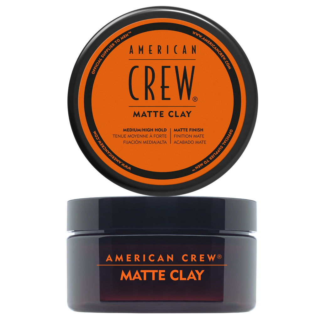 American Crew Matte Clay Texturerande matt lervax med medium stadga och låg glans, gåvor för män, hårstyling på 85 g med icke-fet formula för kontroll