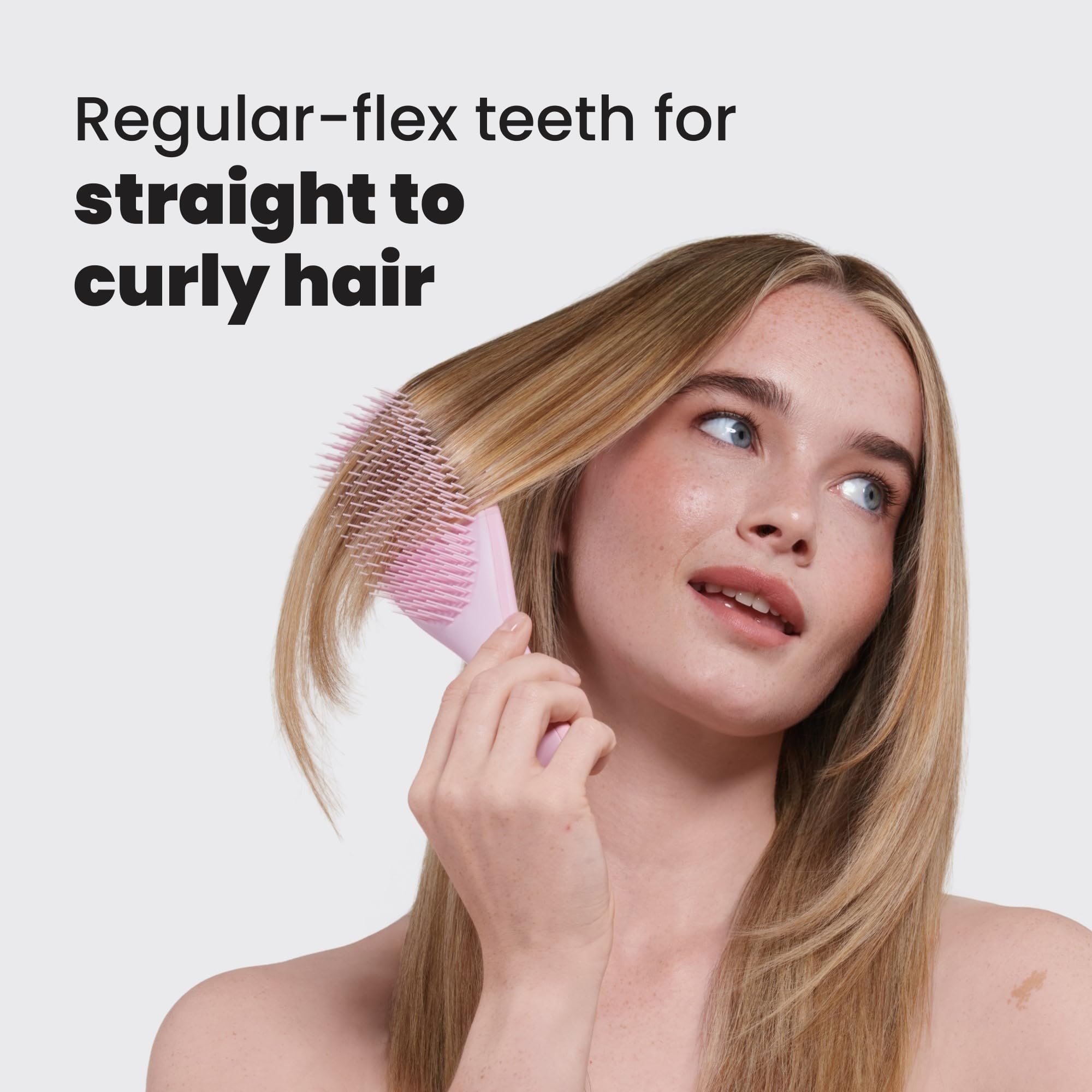 Tangle Teezer Ultimate Detangler hårborste – För vått och torrt hår – Detangling Brush för alla typer av hår – Borsttänder i två nivåer reducerar hårbrott och eliminerar knutar – Dämpad rosa