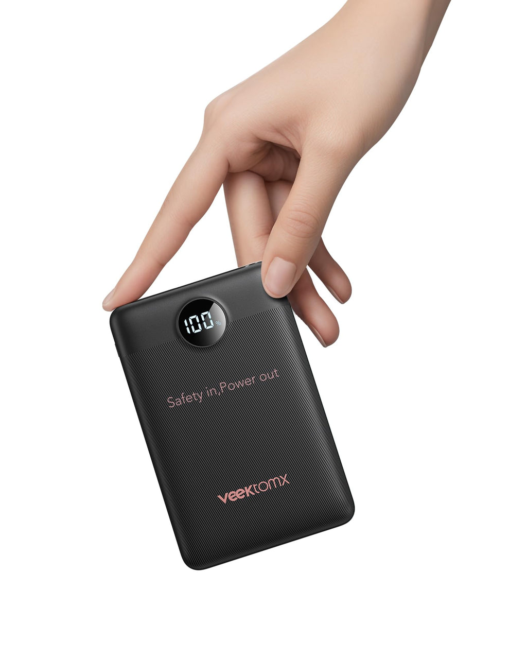 VEEKTOMX Mini Power Bank 10000mAh 22,5W bärbar laddare USB C PD QC 3.0 Snabbladdning Kompakt Externt Batteri med 2 utgångar och LED-display kompatibel iPhone 14 pro/Galaxy S22/Xiaomi/Google/DJI