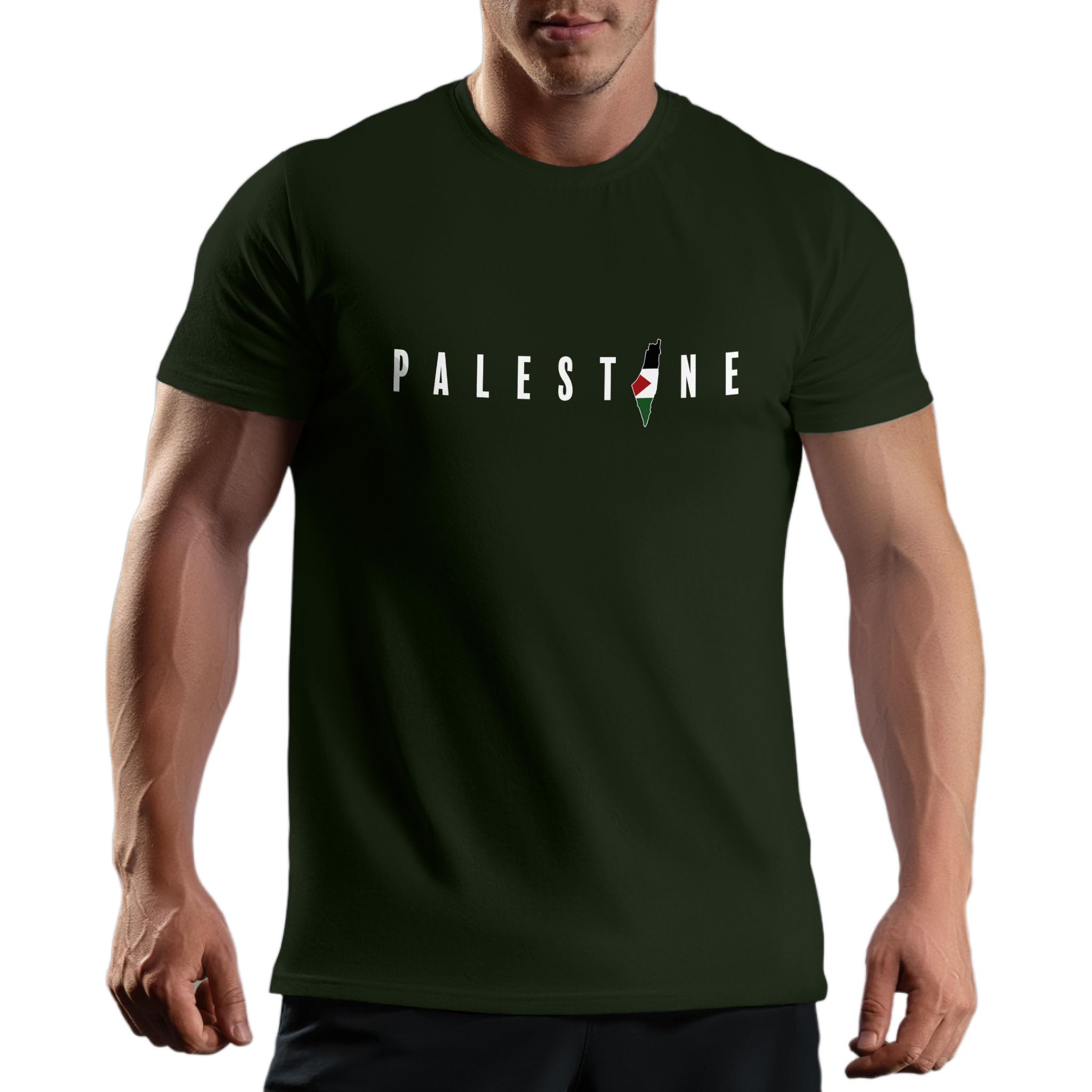 Palestine Flag in the Heart T-Shirt För Män