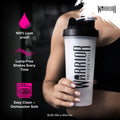 Warrior Protein Shaker-flaska, inkluderar Wire Mixball-mixer – 600 ml – perfekt för att blanda pulvershakes, klar, BPA-fri, diskmaskinssäker