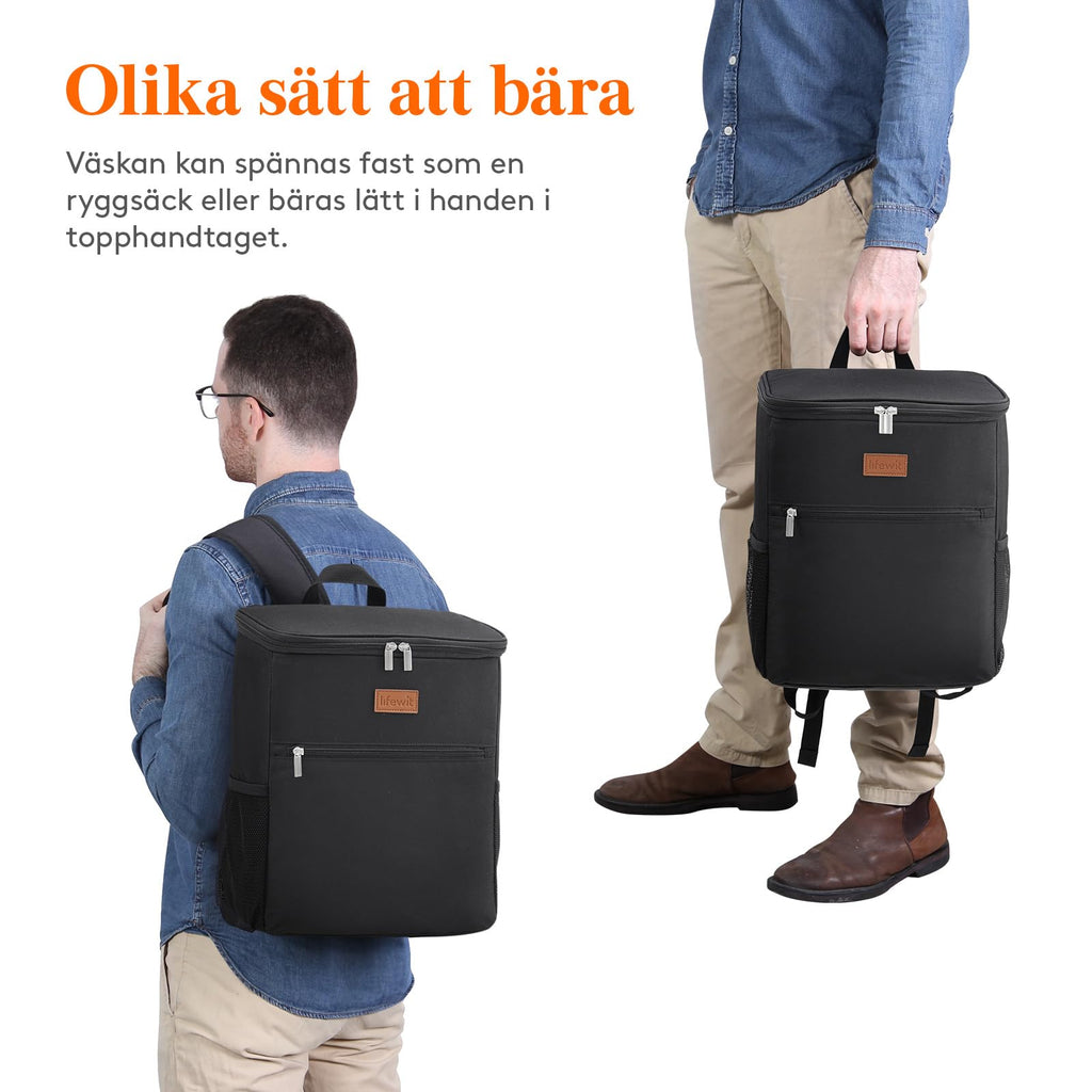 Lifewit Kylväska Ryggsäck, Stor Kylryggsäck för Vuxna, Kylväska Isolerad, Cooler Bag Vattentät Bärbar för Picknick, Strand, Camping, Resa