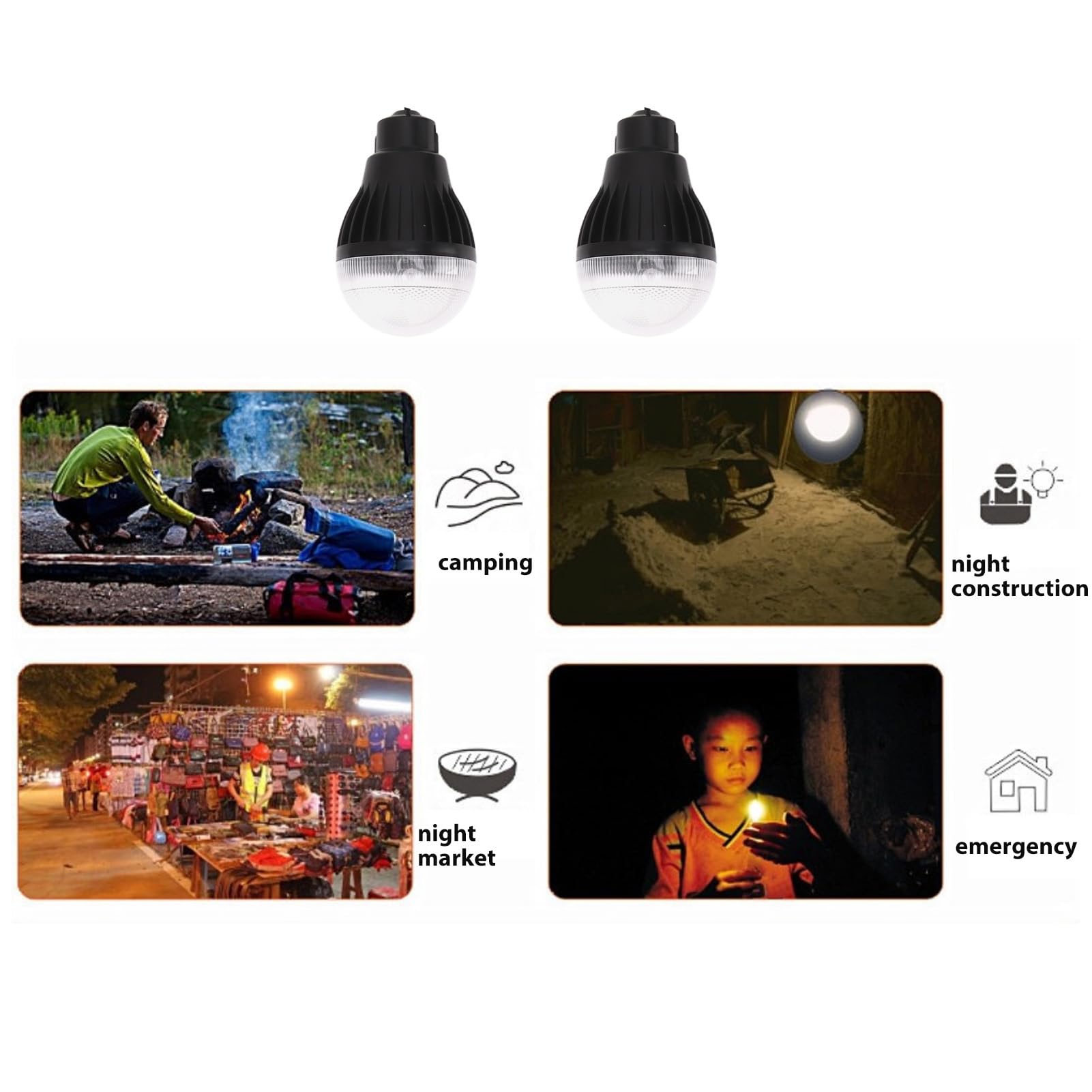 Asixxsix Solar Power Bank, 6000mAh Portable Solar Generator med 32 LED -panelljus 3 Glödlampor Strålkastare USB -laddning MP3 -radio, för Camping Resor Utomhusaktiviteter