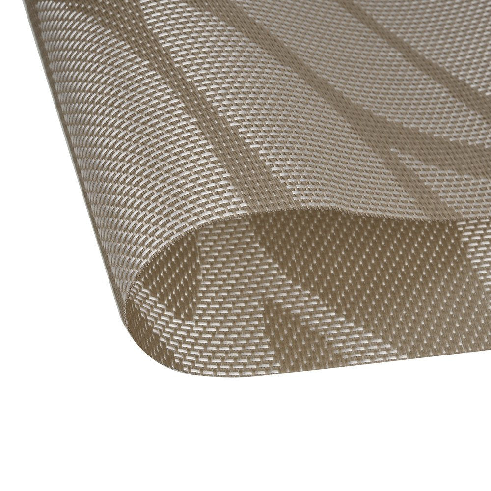 Fontisk uppsättning av 6 bordsunderlägg 30 x 45 cm, halkfria, tvättbara, PVC-bordsmattor, rivsäkra, värmebeständiga, smutsavvisande och tvättbara bordsunderlägg för kök, matbord kaki