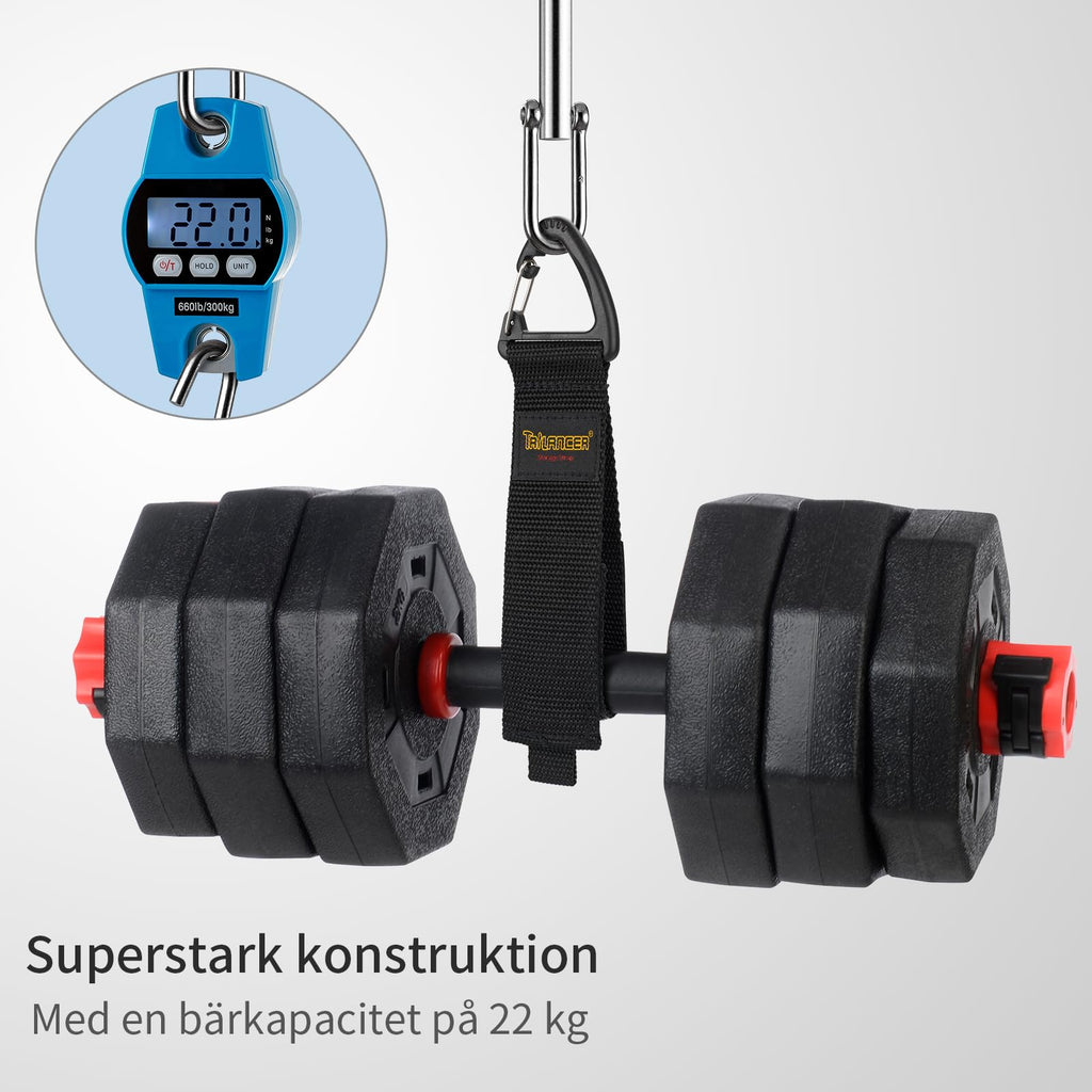 Kabelhängare och Kabelorganiserare(10pack),Trilancer Kardborre Rem, Sladdupphängning med Karbinhake att Hänga Väggar för Kablar,Sladdar,Rep,Slangar,Organisation för Hem,Garage eller Verkstad(2S,4M,4L)