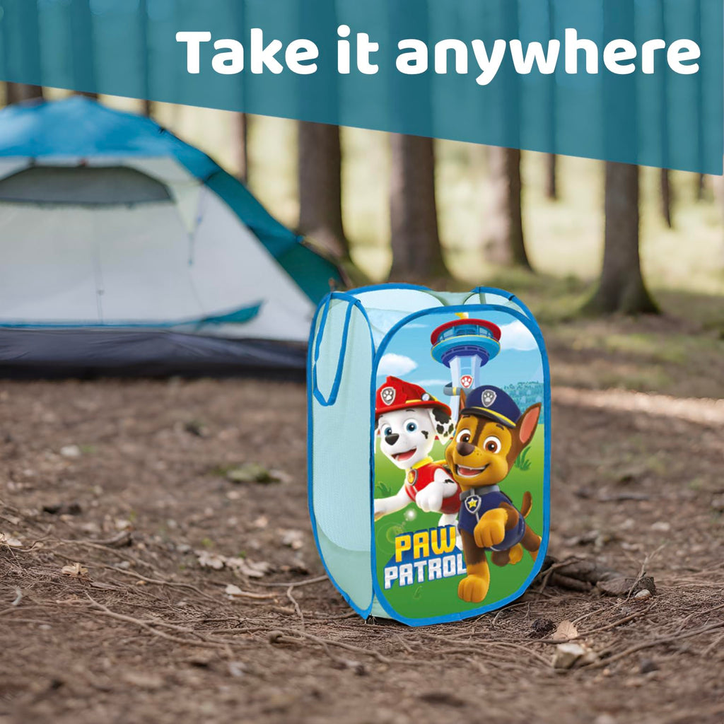 SUPERDIVER - Hopfällbar Förvaringskorg Paw Patrol - Officiell Licens Paw Patrol - Perfekt för Leksaker & Kläder - 36x36x58 cm - Enkel att Använda & Förvara - Idealisk för Barn.
