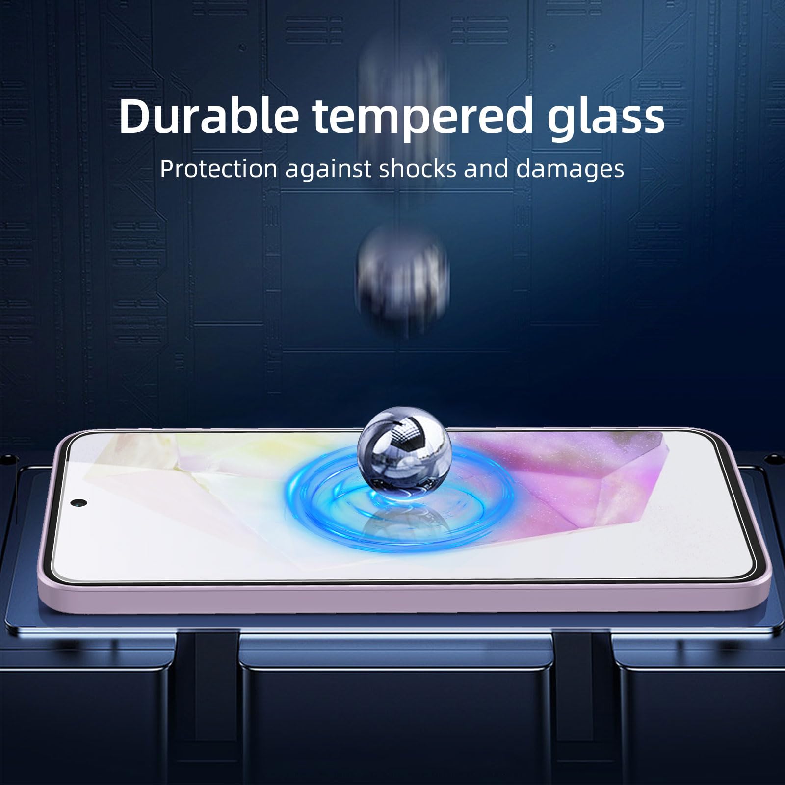 NEW'C 3 Pack, skärmskydd i glas för Samsung Galaxy A56 5G / A36 5G, bubbelfri, 9H hårdhet, 0,33 mm ultratransparent, ultrabeständigt härdat glas