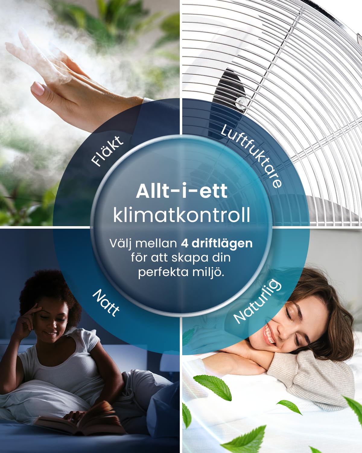 Pro Breeze 5 l mobil luftkylare med 3 fläktnivåer – tornfläkt med fjärrkontroll, automatisk växling, digital 7-timmars timer – luftkonditionering utan frånluftsslang för hem och kontor