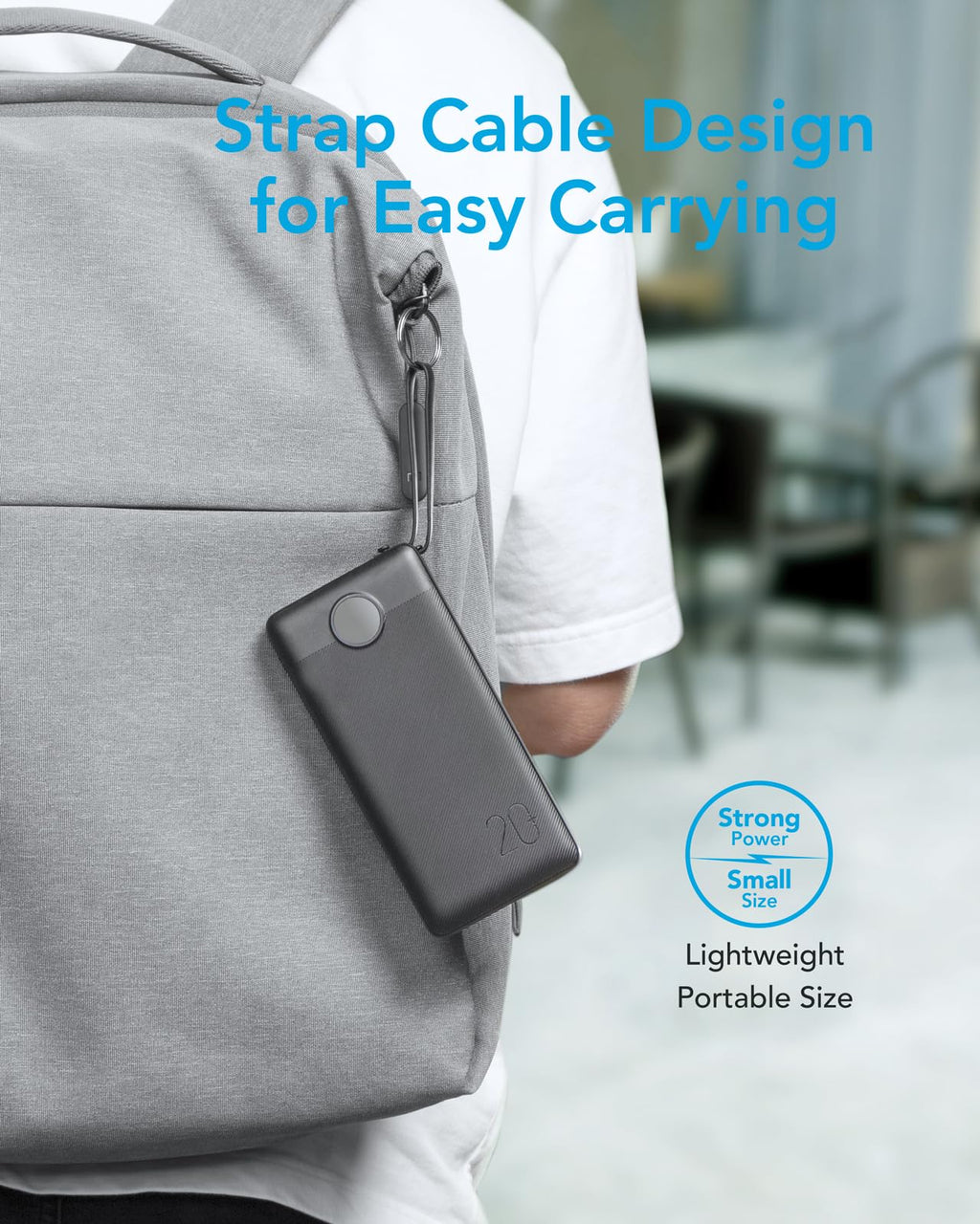 Power Bank 20000mAh Powerbank USB C mit 5 Ausgängen & 2 Eingängen VEEKTOMX Powerbank mit integrierten Kabeln Externer Handyakku Kompatibel mit iPad, iPhone16/15, Samsung, Huawei, Google Pixel usw.