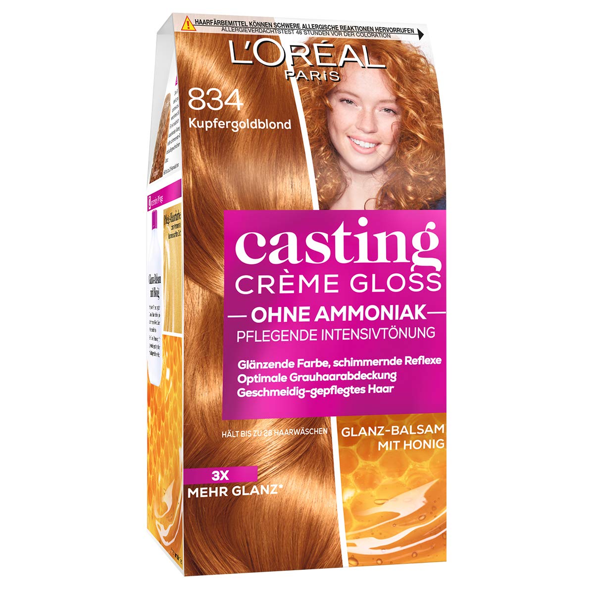L'OREAL PARIS Casting Creme Gloss Hårfärg, Nr 834 – Copper Gold Blonde