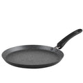 Russell Hobbs RH02852EU7 metallisk marmor crepe och pannkaka stekpanna – 25 cm/9,8 tum non-stick platt stekpanna för omelett, chapati, roti, induktionshäll lämplig, mjukt grepphandtag, smidd aluminium