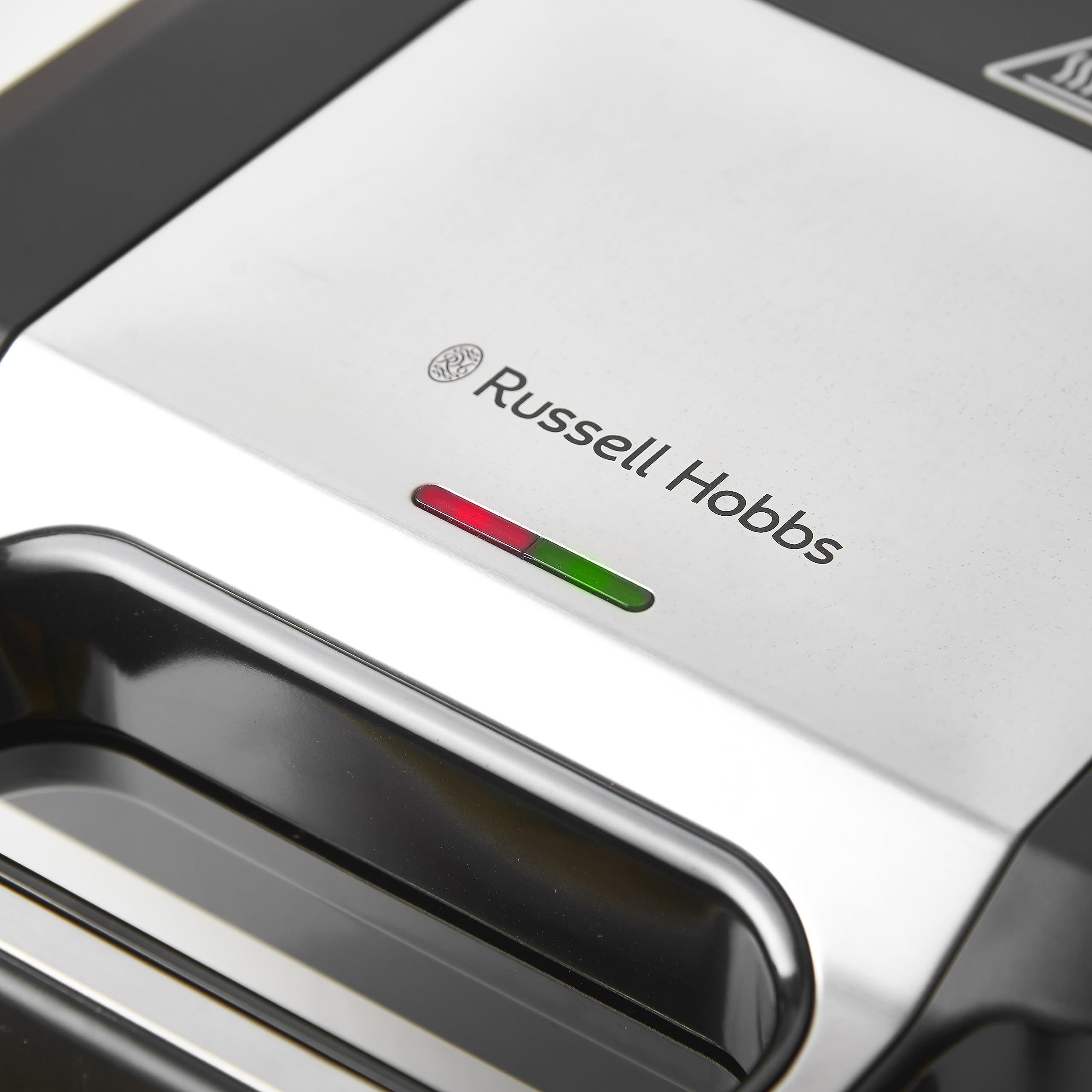 Russell Hobbs Smörgåsgrill 3-i-1 [smörgåsar, belgiska våfflor, grill] diskmaskinssäkra plattor, non-stick beläggning & extra djupa plattor, BPA-fri) 26810-56.