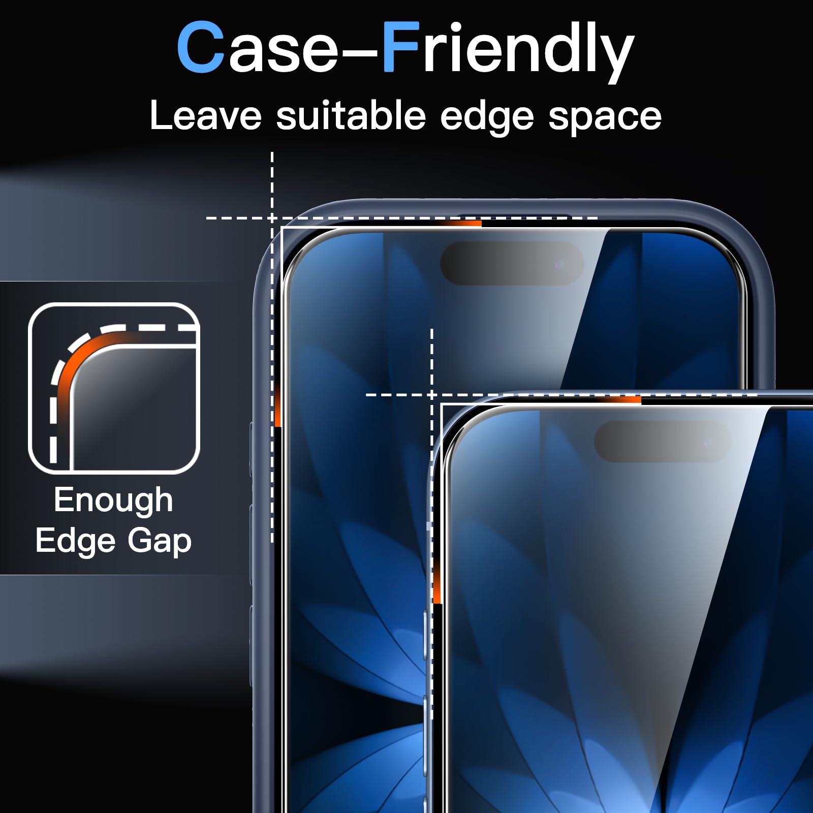 JETech Skärmskydd för iPhone 17 6,3-Tum, Härdat Glasfilm med Enkelt Installation Verktyg, 9H Hårdhet, Skal-Vänligt, 3-Pack