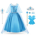 Vicloon Elsa kostym tjejer, Elsa Prinsessa Kostym, Elsa klänning, Princess Klänning För Tjejer, Deluxe Glänsande Kappa Fancy Klänning För Halloween jul födelsedagsfest kostym, kostym tjejer